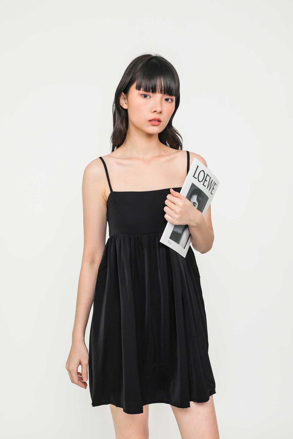 Odella Babydoll Dress (Black)