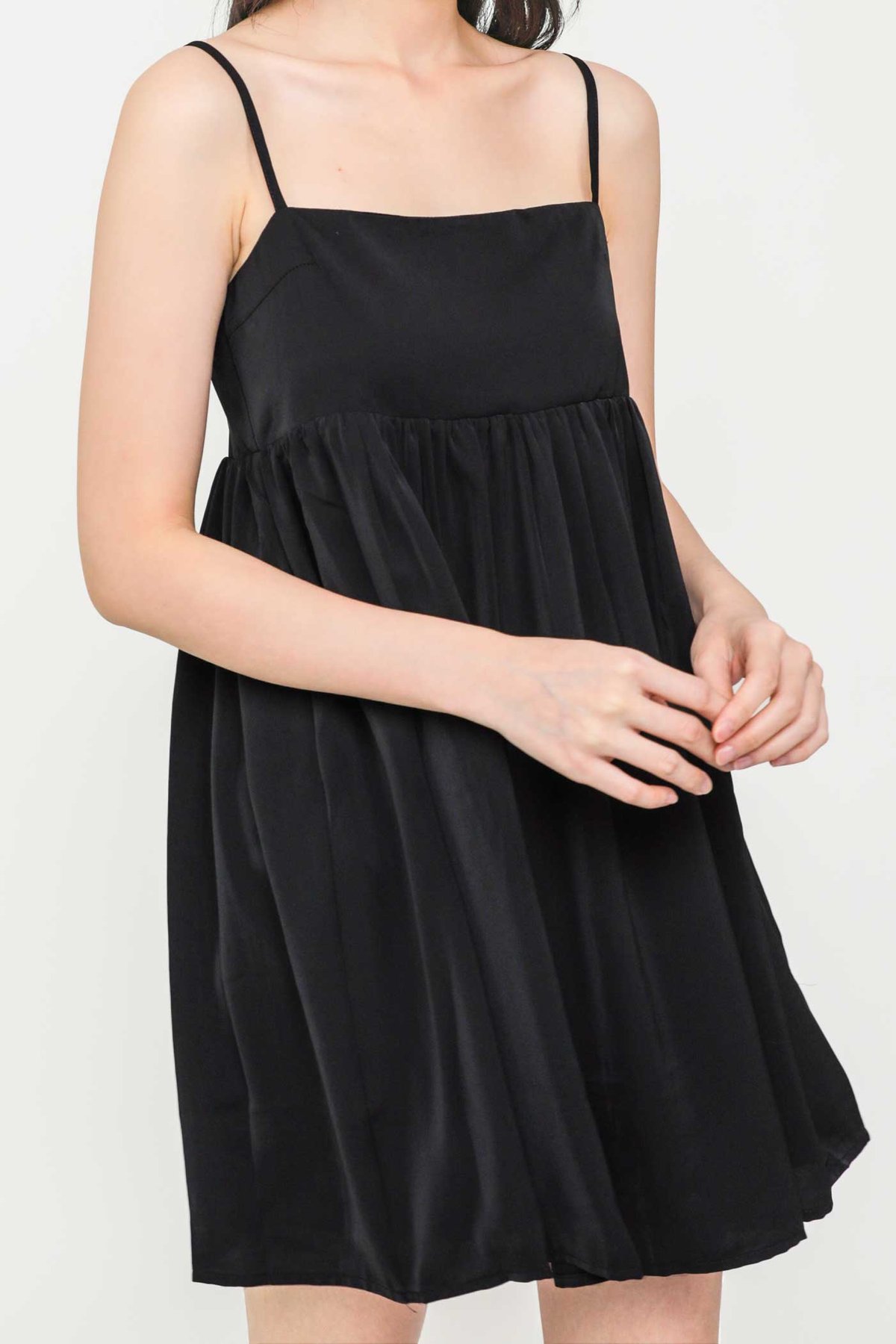 Odella Babydoll Dress (Black)