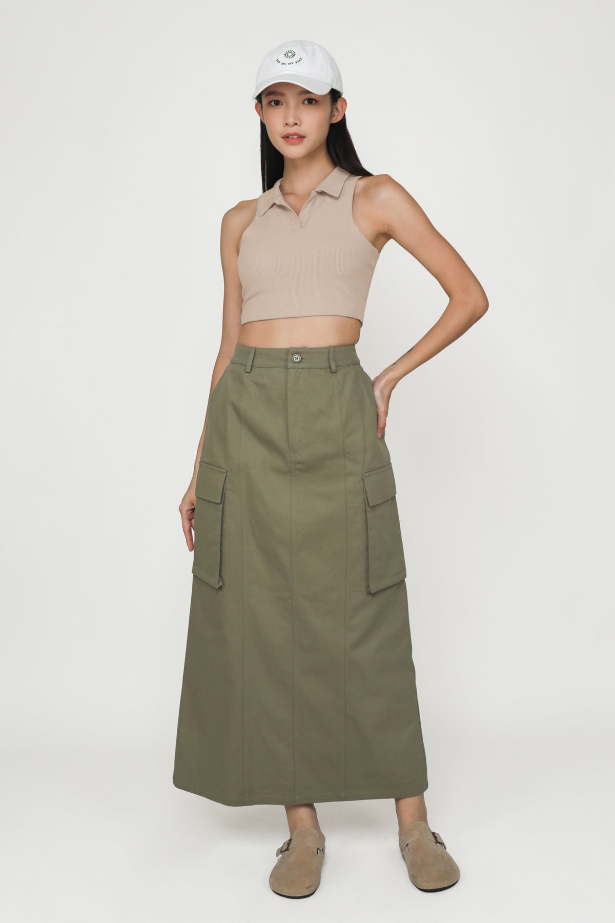 Callas Cargo Skirt (Olive)