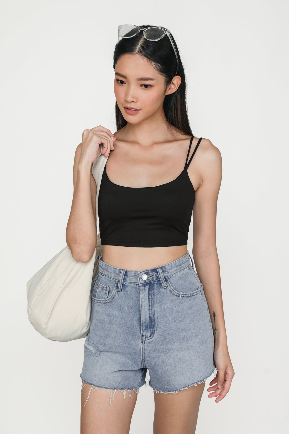 Constance Double Strap Padded Top (Black)