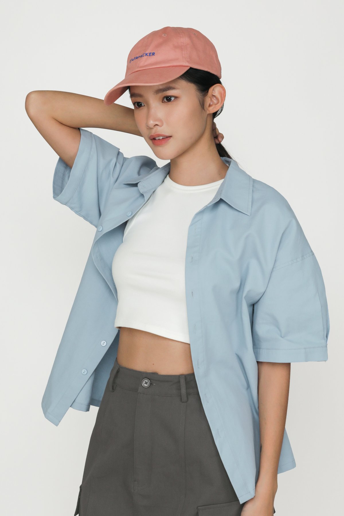 Kai Linen Boyfriend Shirt (Sky Blue)