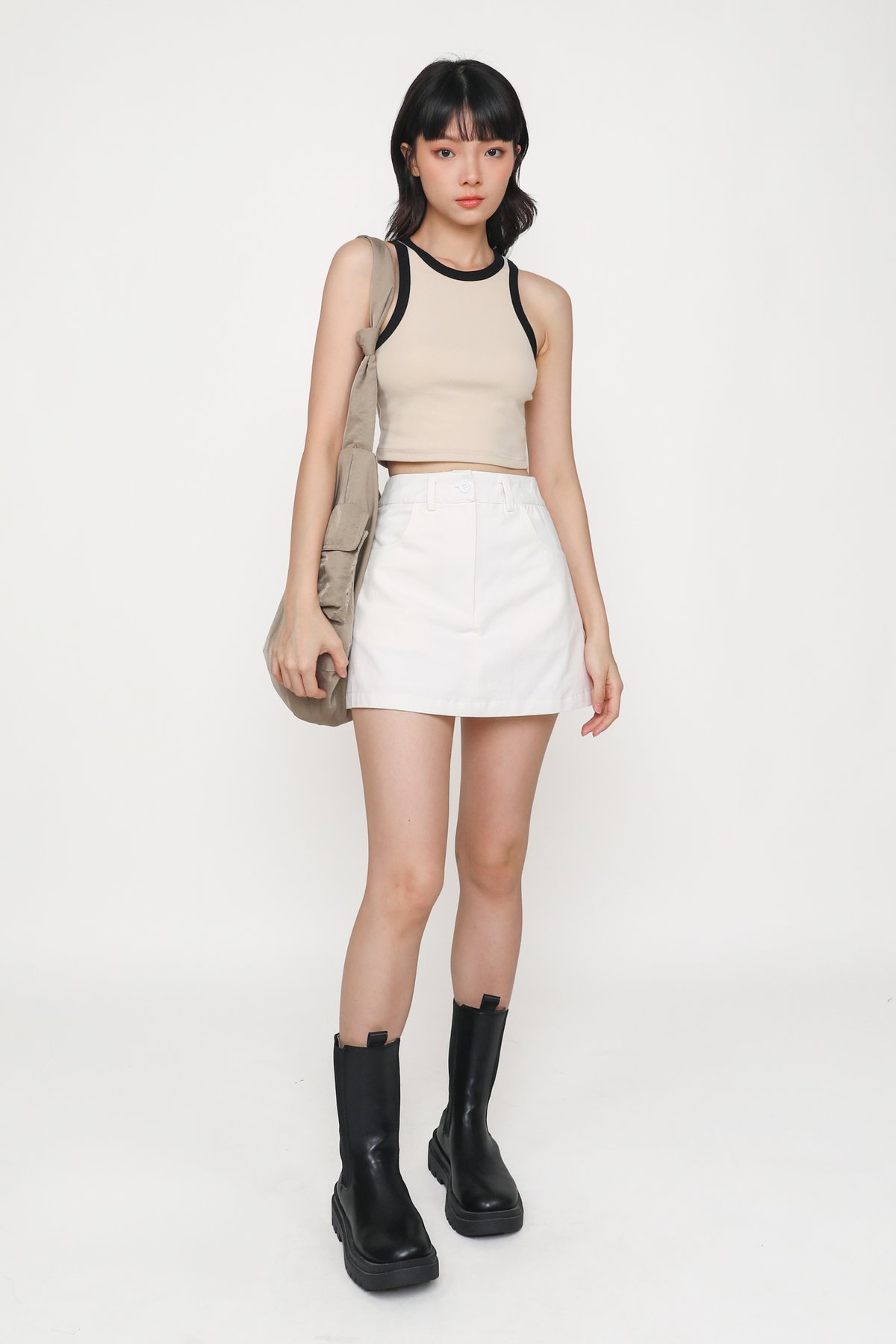 Bravo Racercut Top (Sand/Black)