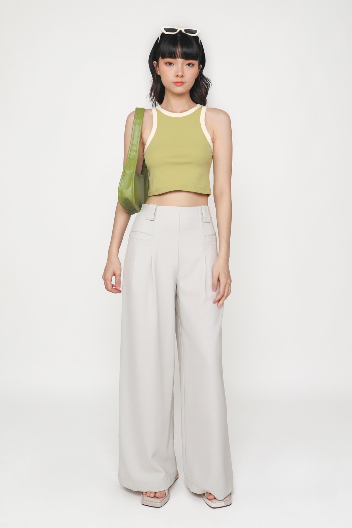 Bravo Racercut Top (Matcha/Cream)