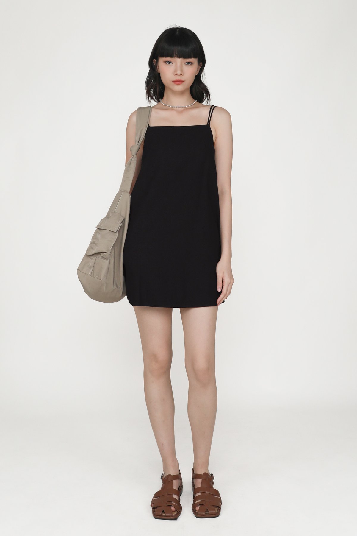 Ambrose Linen Basic Dress (Black)