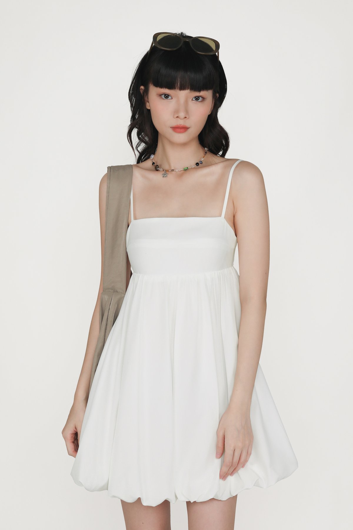Carina Cloud Padded Dress (White)