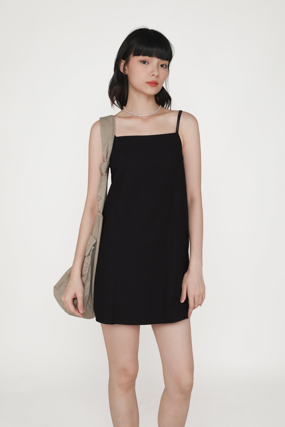 Ambrose Linen Basic Dress (Black)