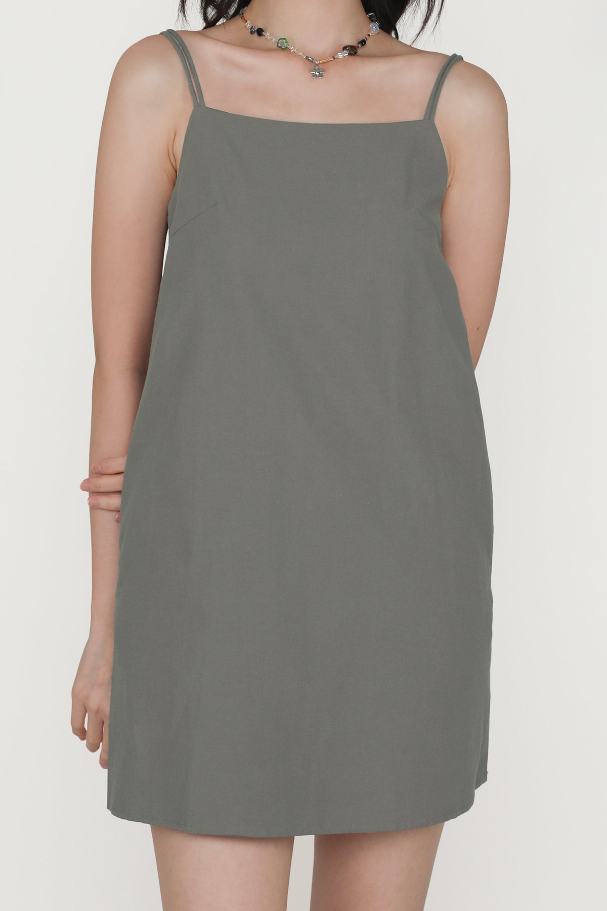 Ambrose Linen Basic Dress (Grey)