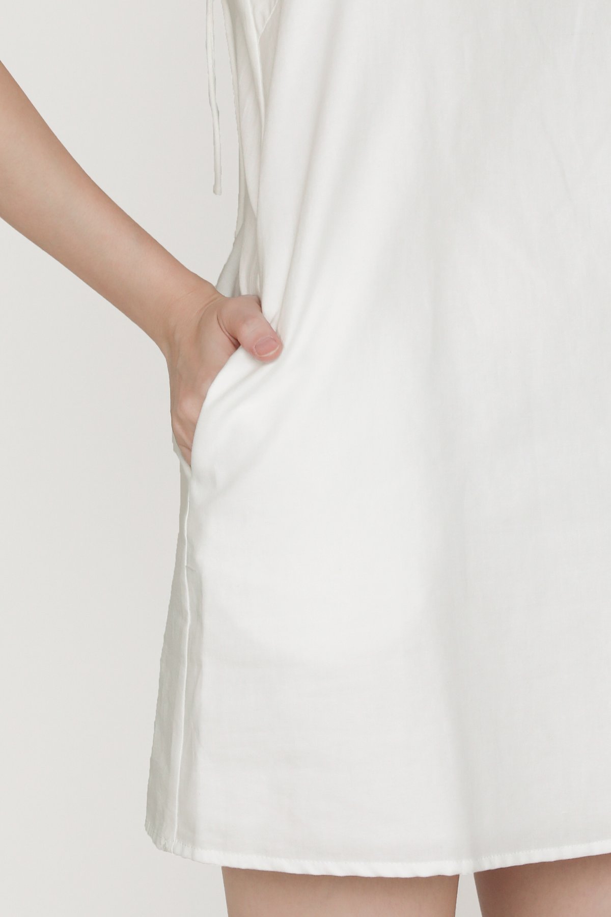 Ambrose Linen Basic Dress (White)
