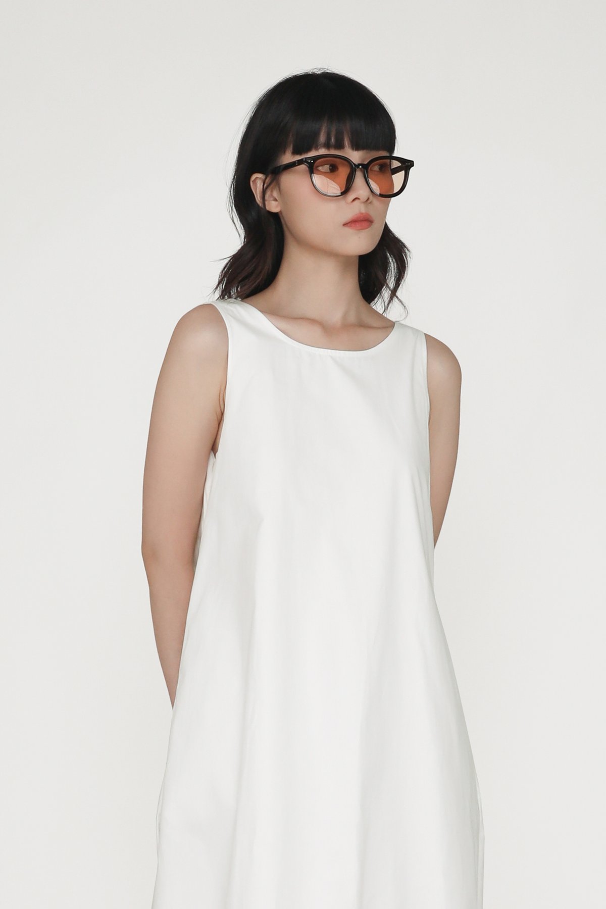 Anthea Parachute Maxi Dress (White)