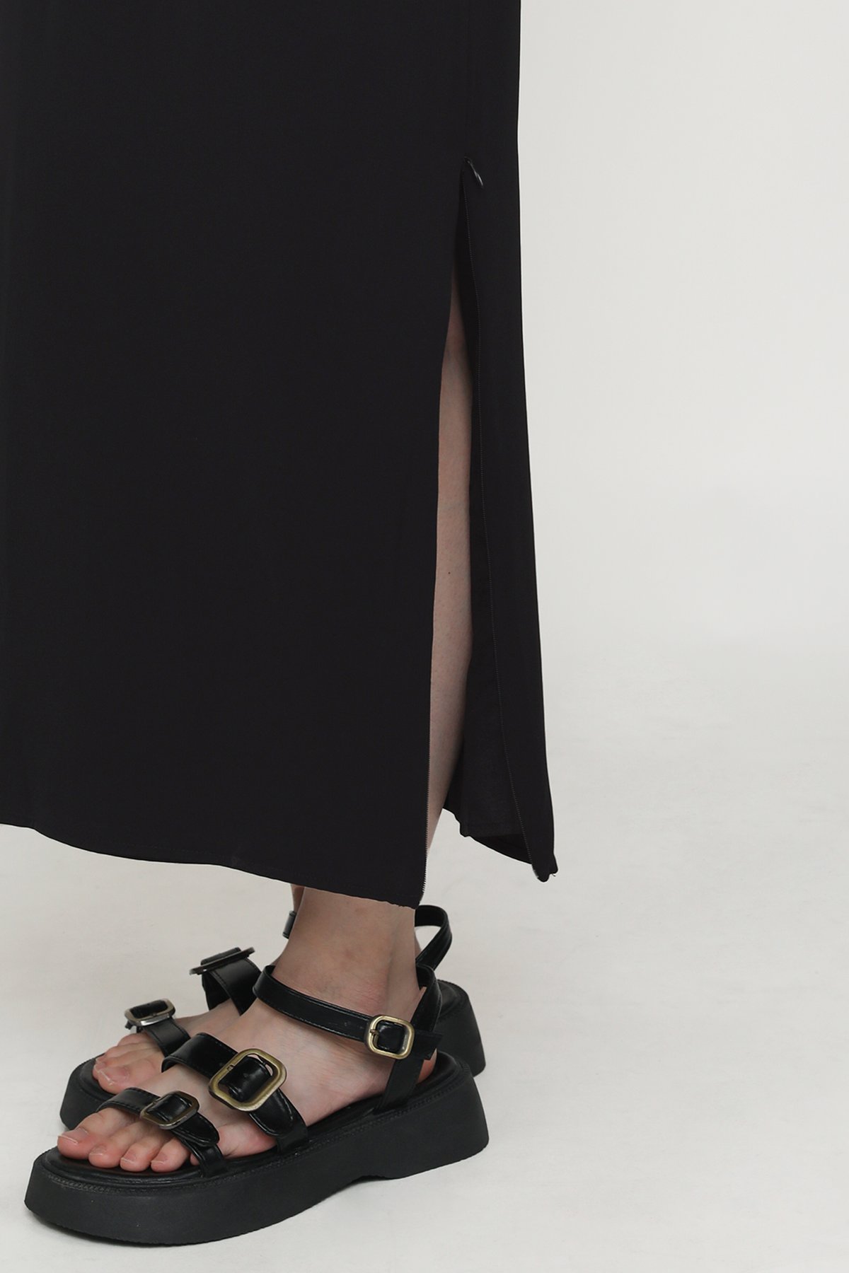Lisse Tube Midi Dress (Black)