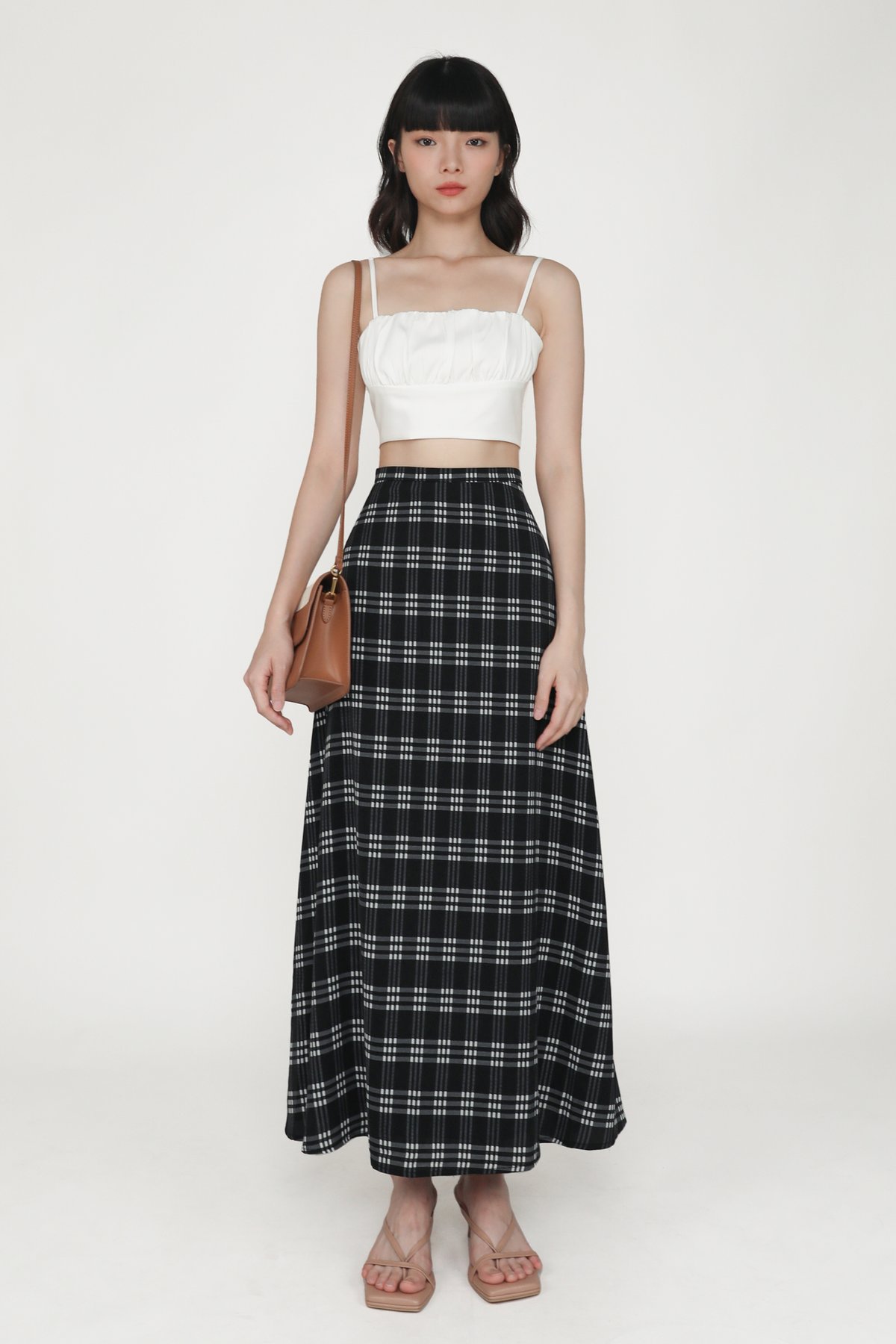 Seraine Maxi Skirt (Checkered)