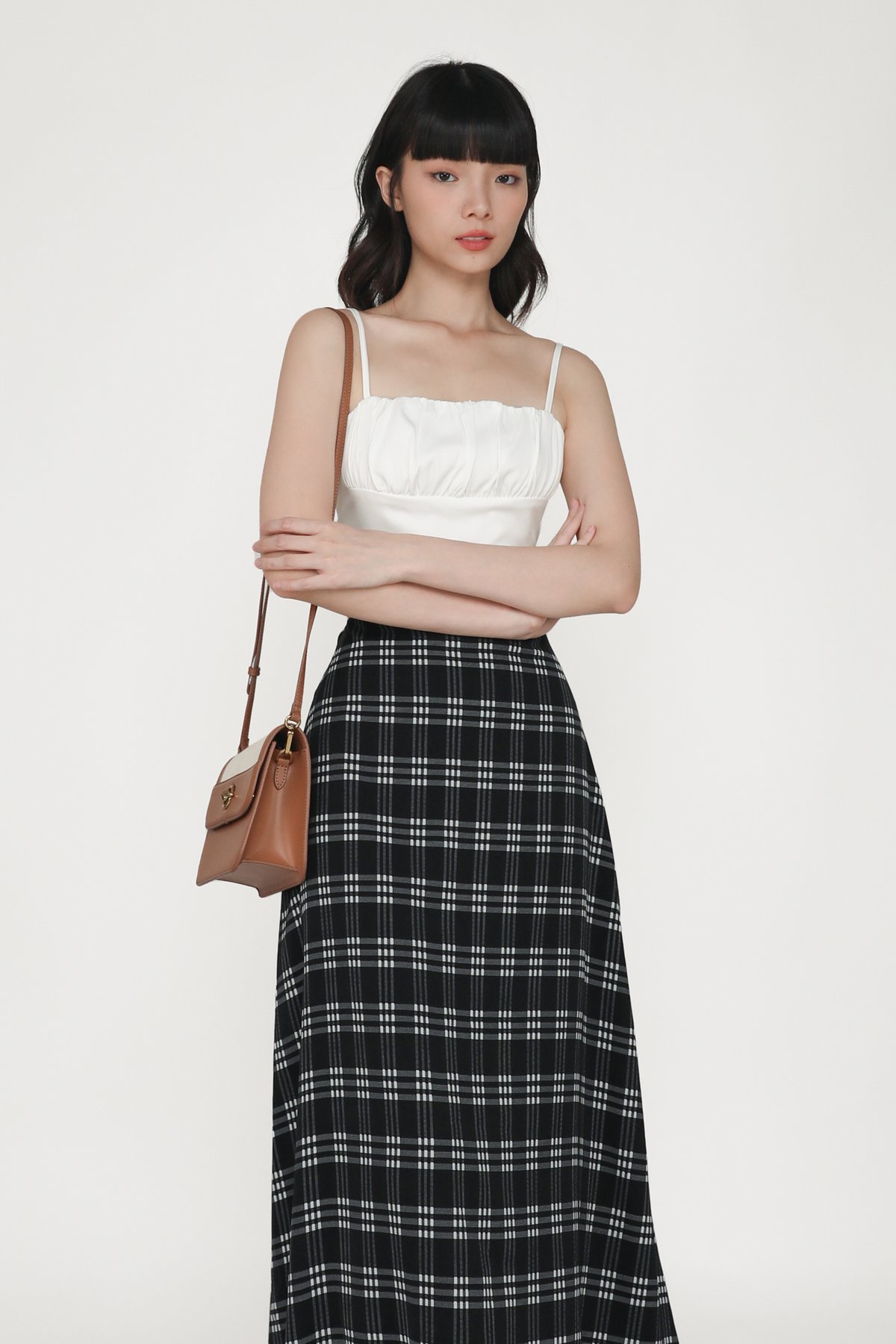 Seraine Maxi Skirt (Checkered)