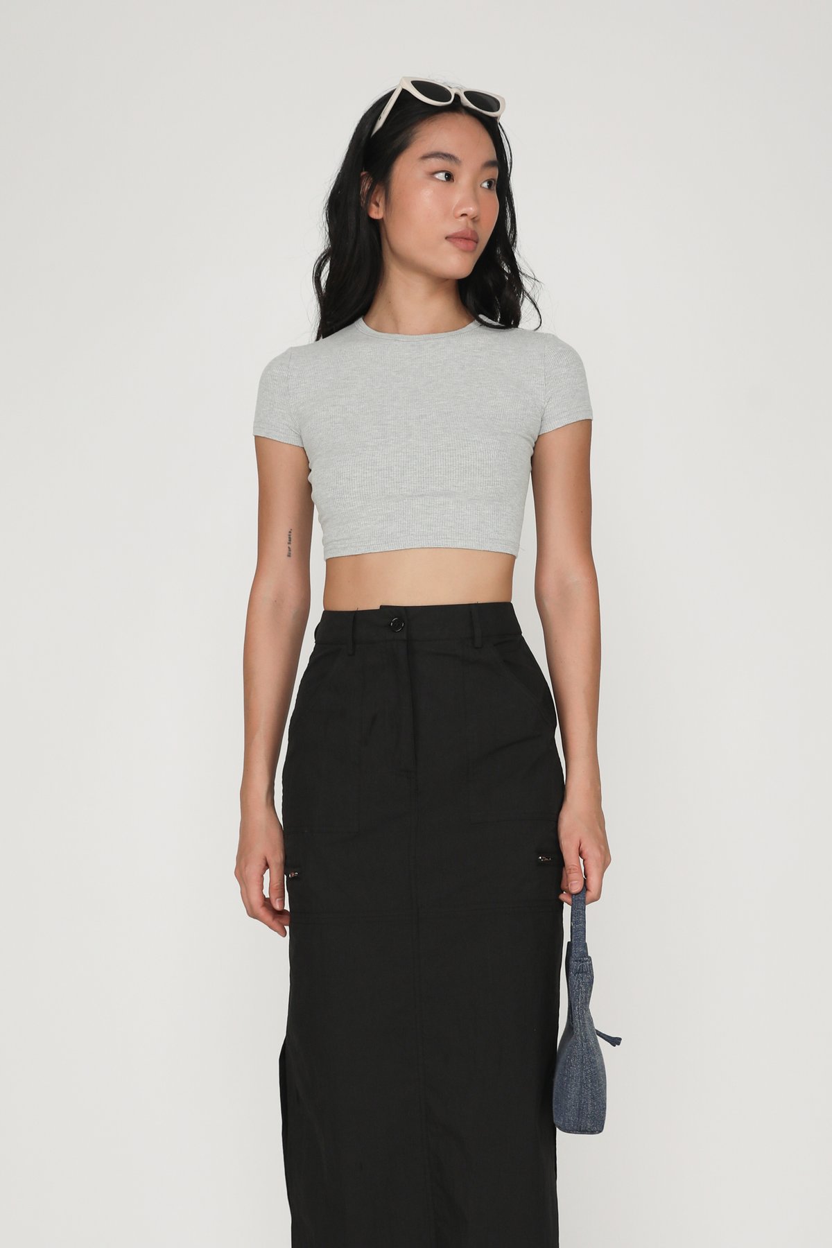 Jeanne Utility Maxi Skirt (Black)