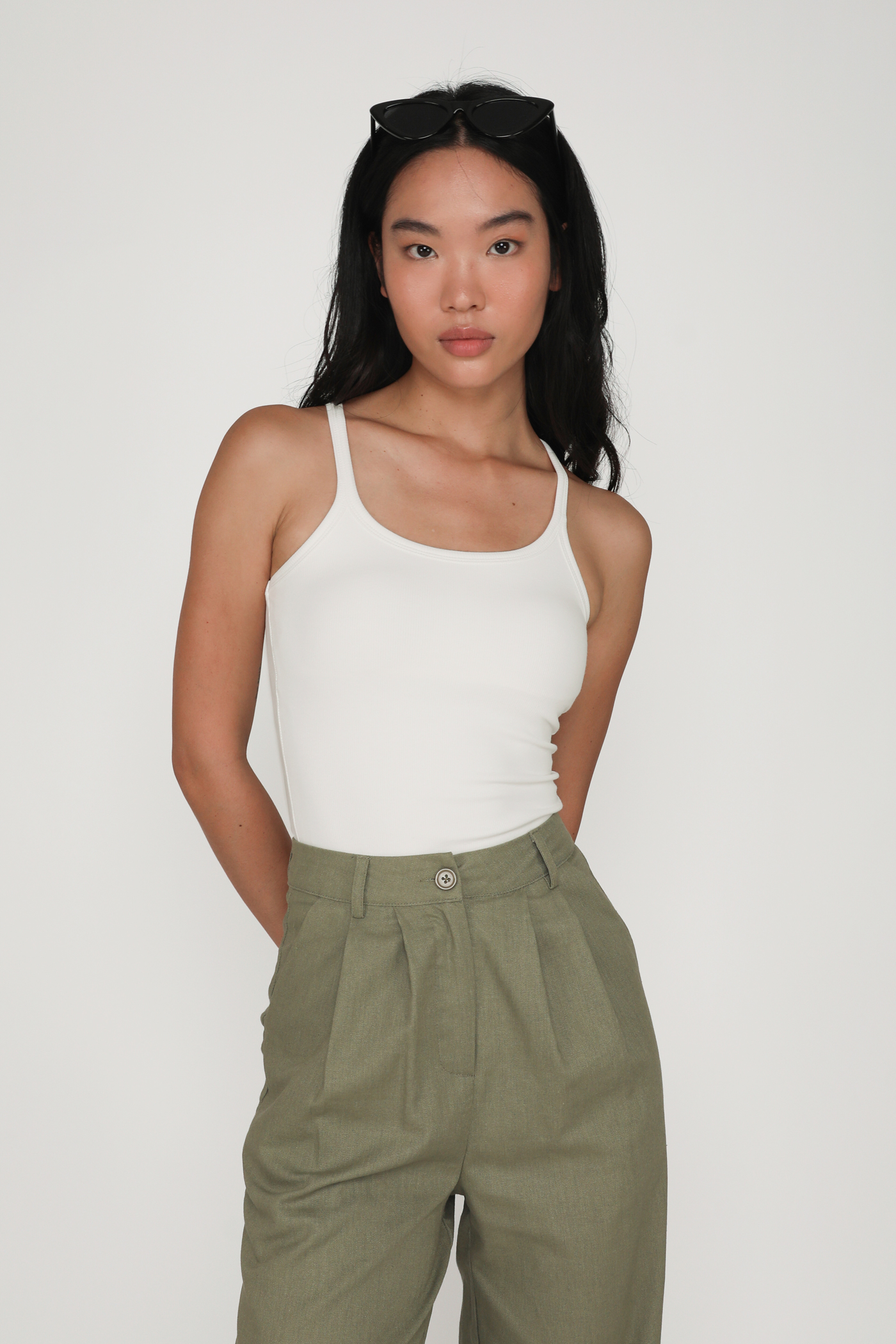 Andre Racercut Padded Top (White) The Tinsel Rack