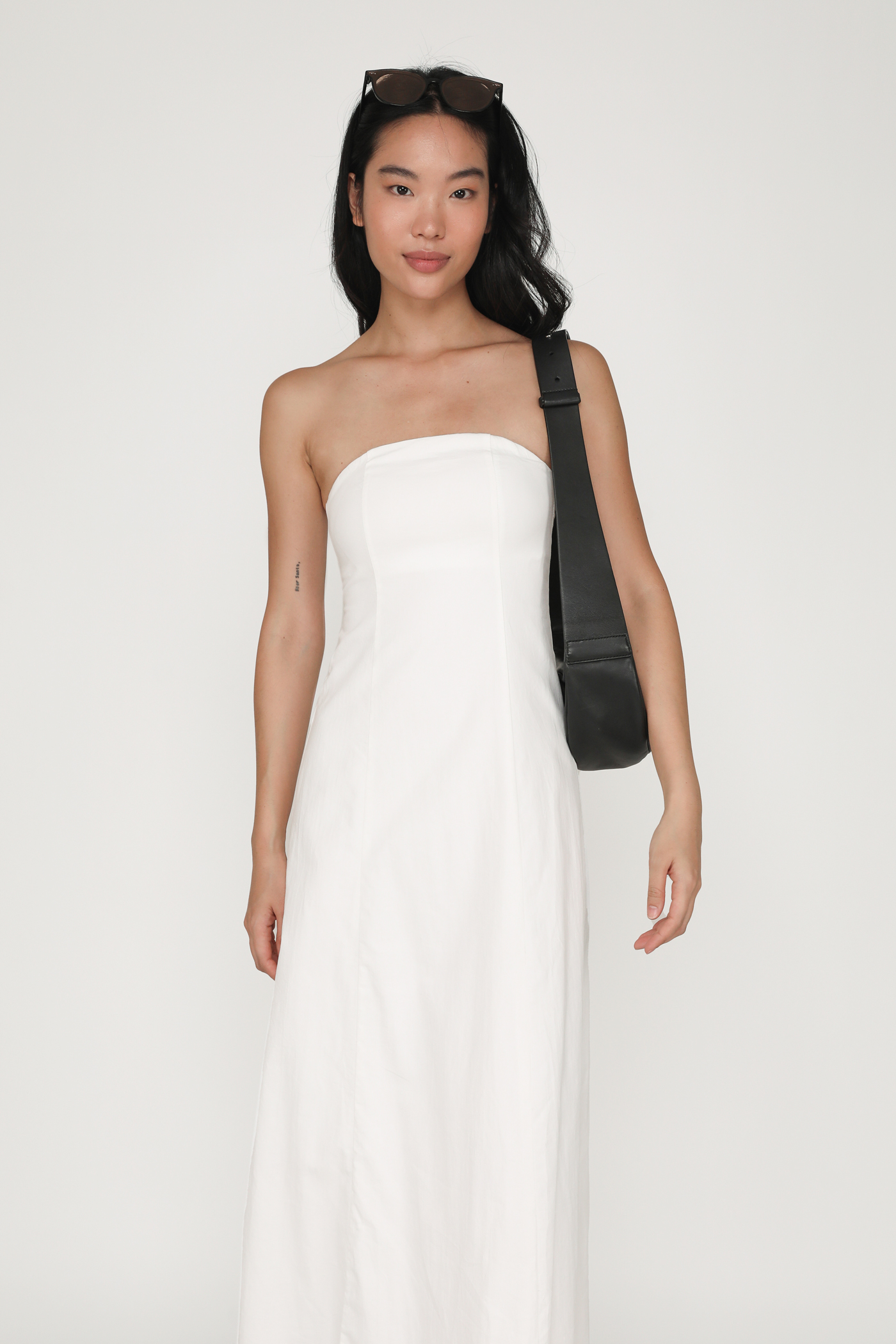 White tube hotsell maxi dress