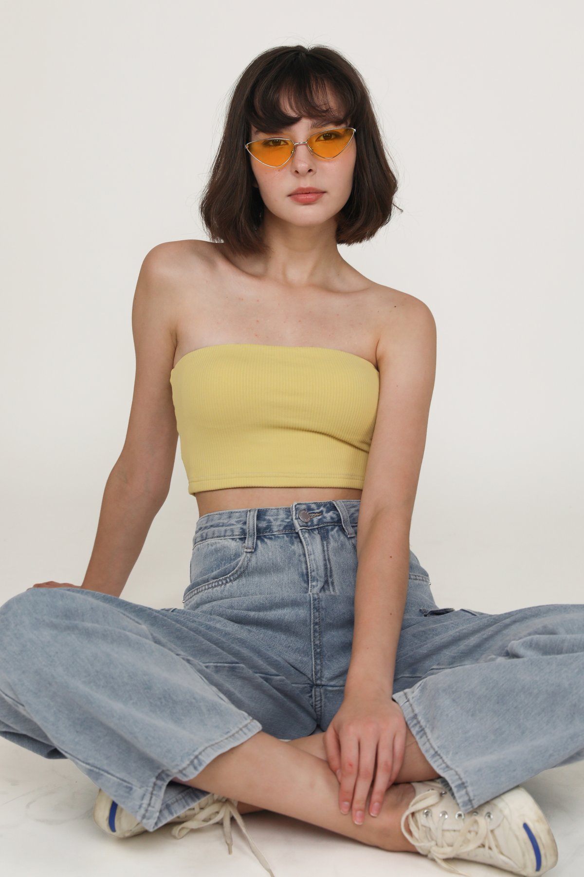 Kendie Basic Tube Padded Top (Butter)
