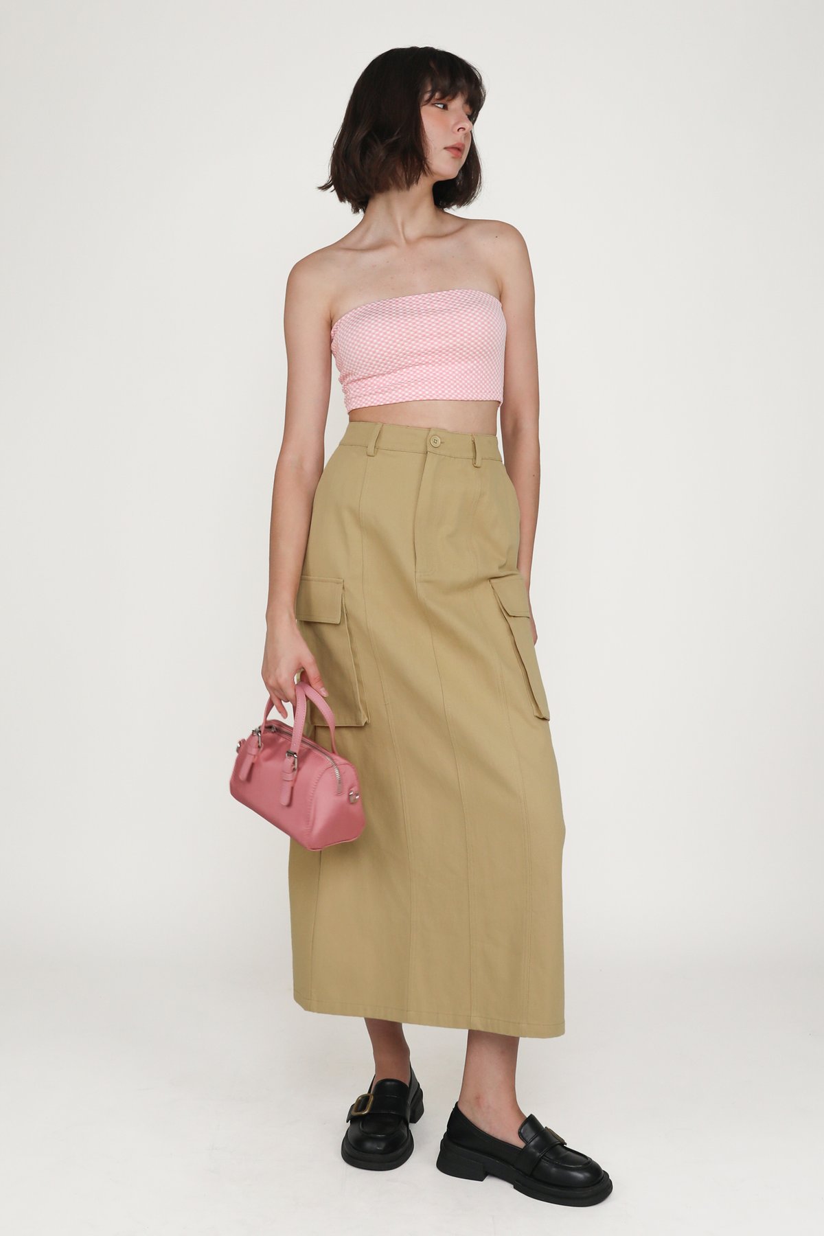Kendie Basic Tube Padded Top (Strawberry Cream) Limited Edition