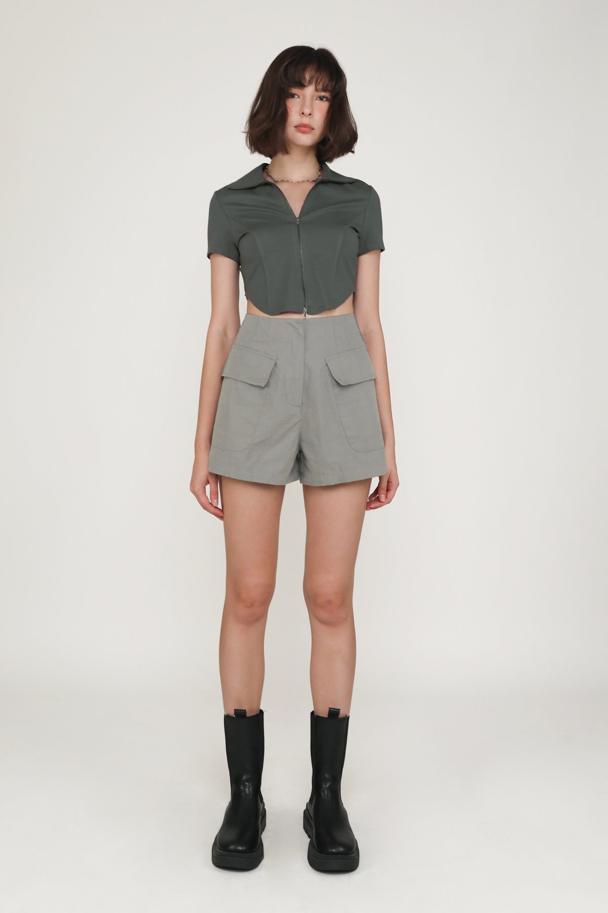 Yana Cargo Shorts (Grey)