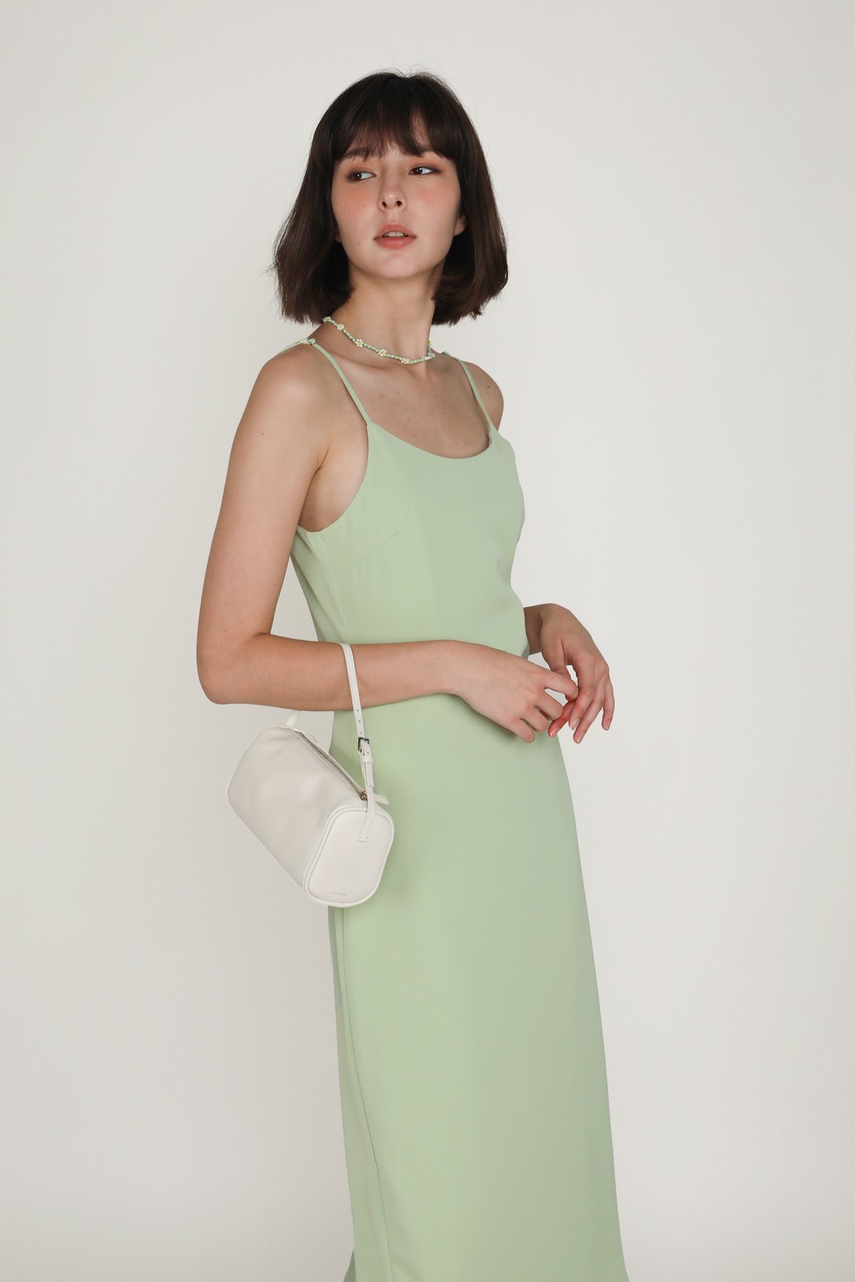 Anda Basic Slip Dress (Spring Green)