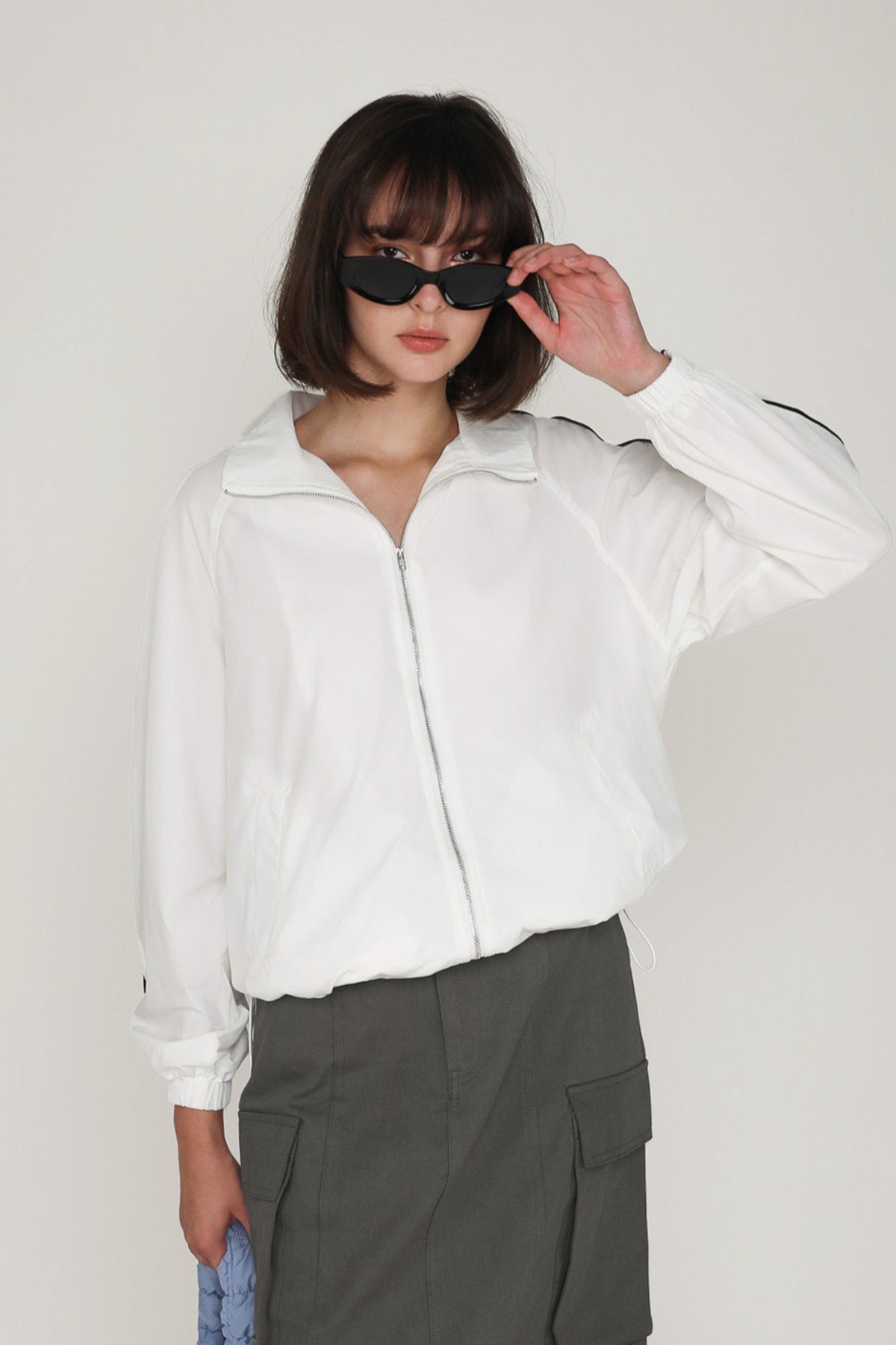 Stanton Contrast Nylon Jacket (White)