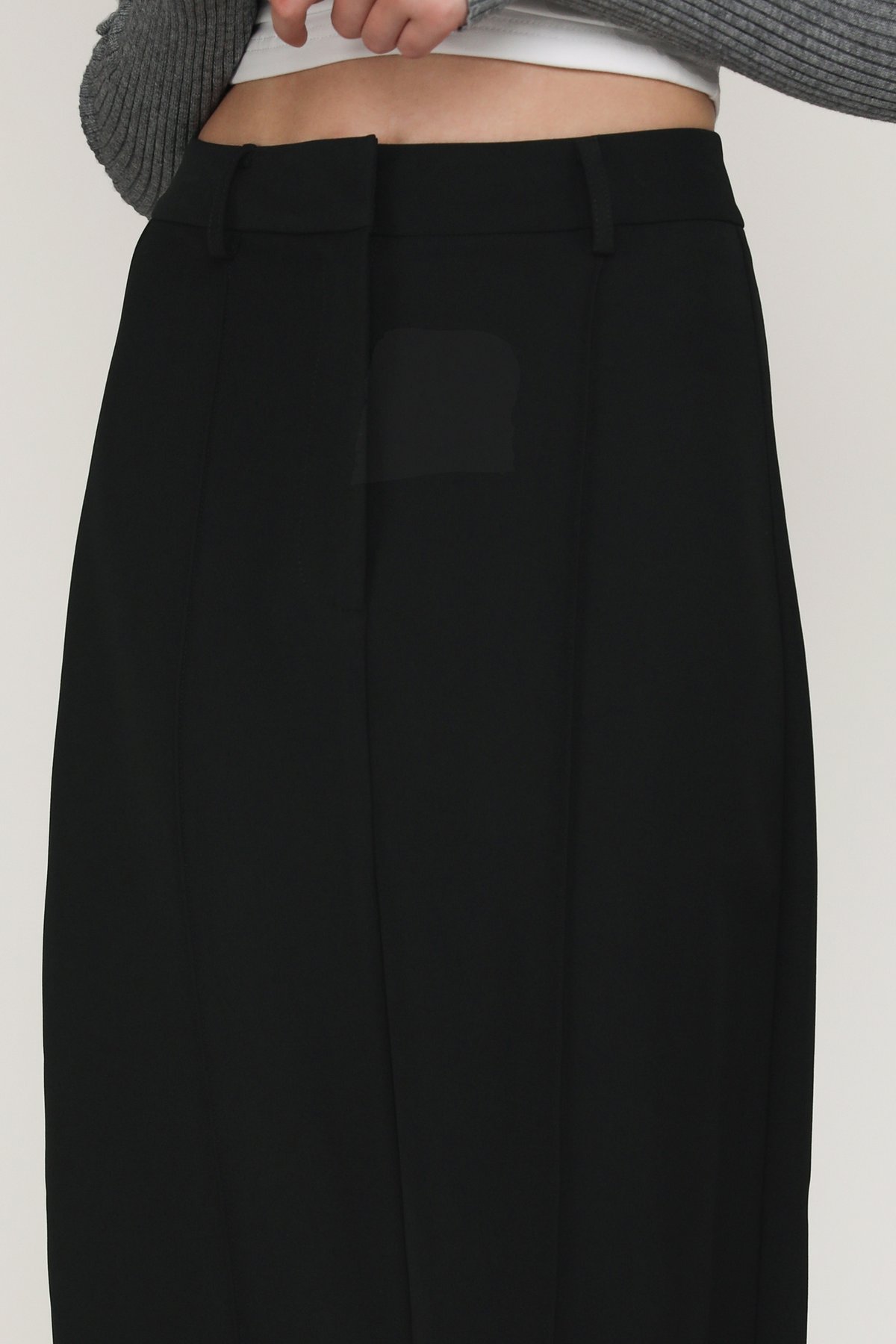 Dayne Column Maxi Skirt (Black)