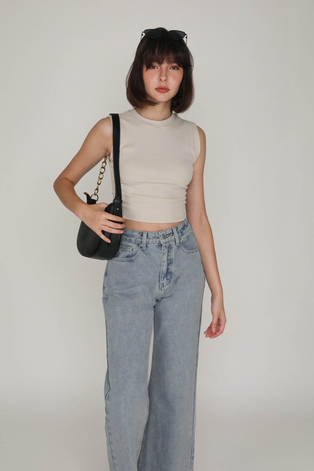 Lorde Wide Leg Denim Jeans (Light Wash)