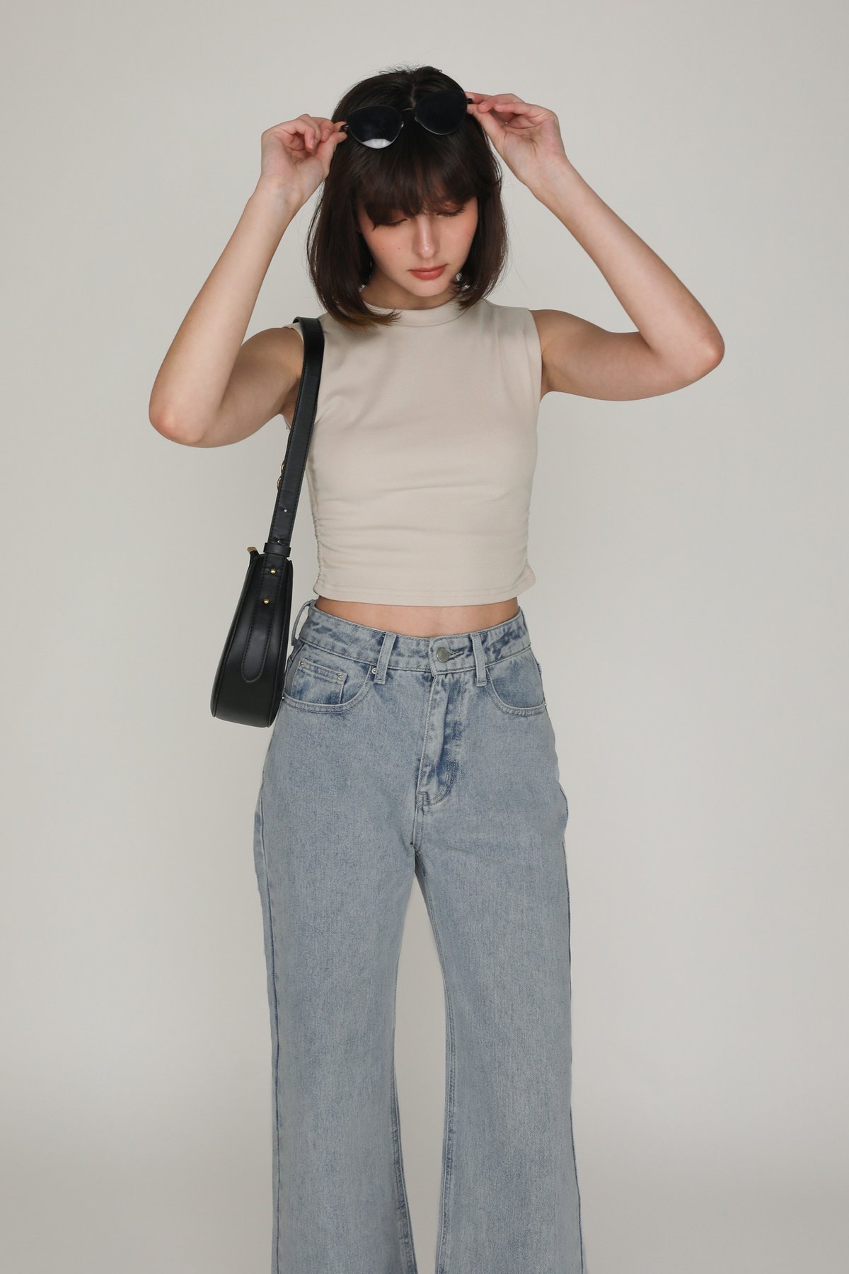 Lorde Wide Leg Denim Jeans (Light Wash)