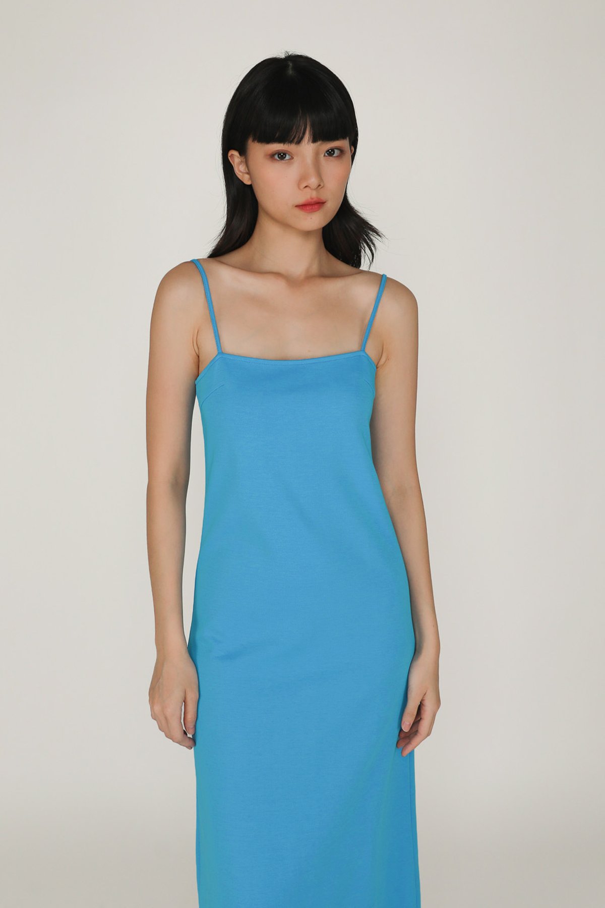 Solana Basic Maxi Dress (Azure Blue)