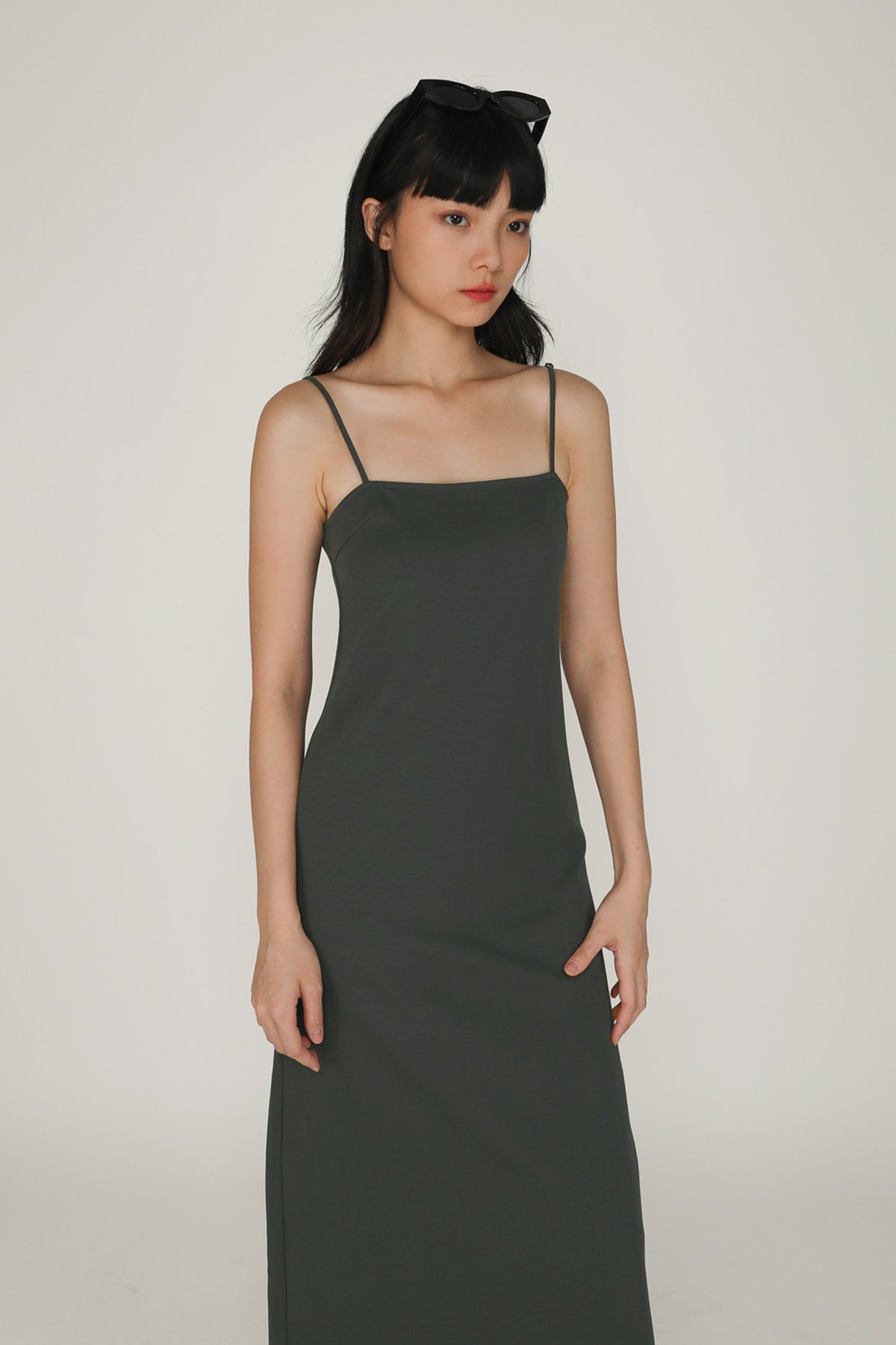 Solana Basic Maxi Dress (Dark Grey)