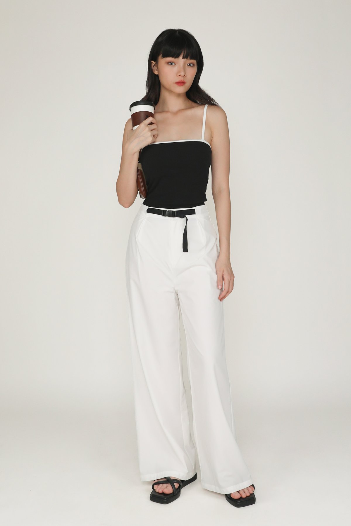 Sean Buckled Pants (White)