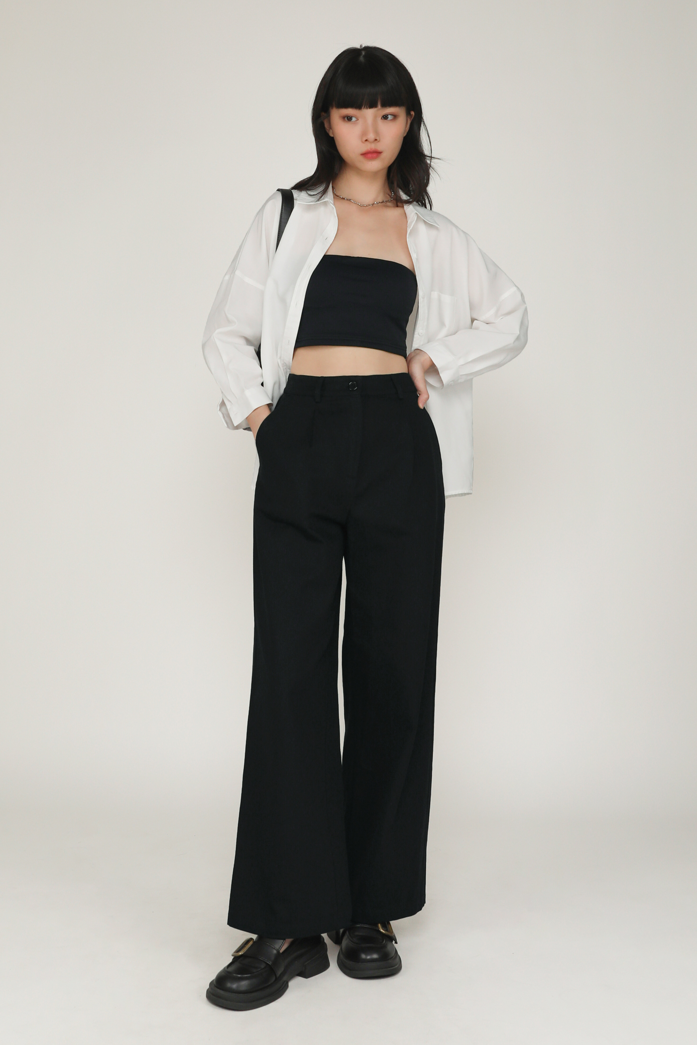 Kylian Basic Straight Leg Pants (Black)