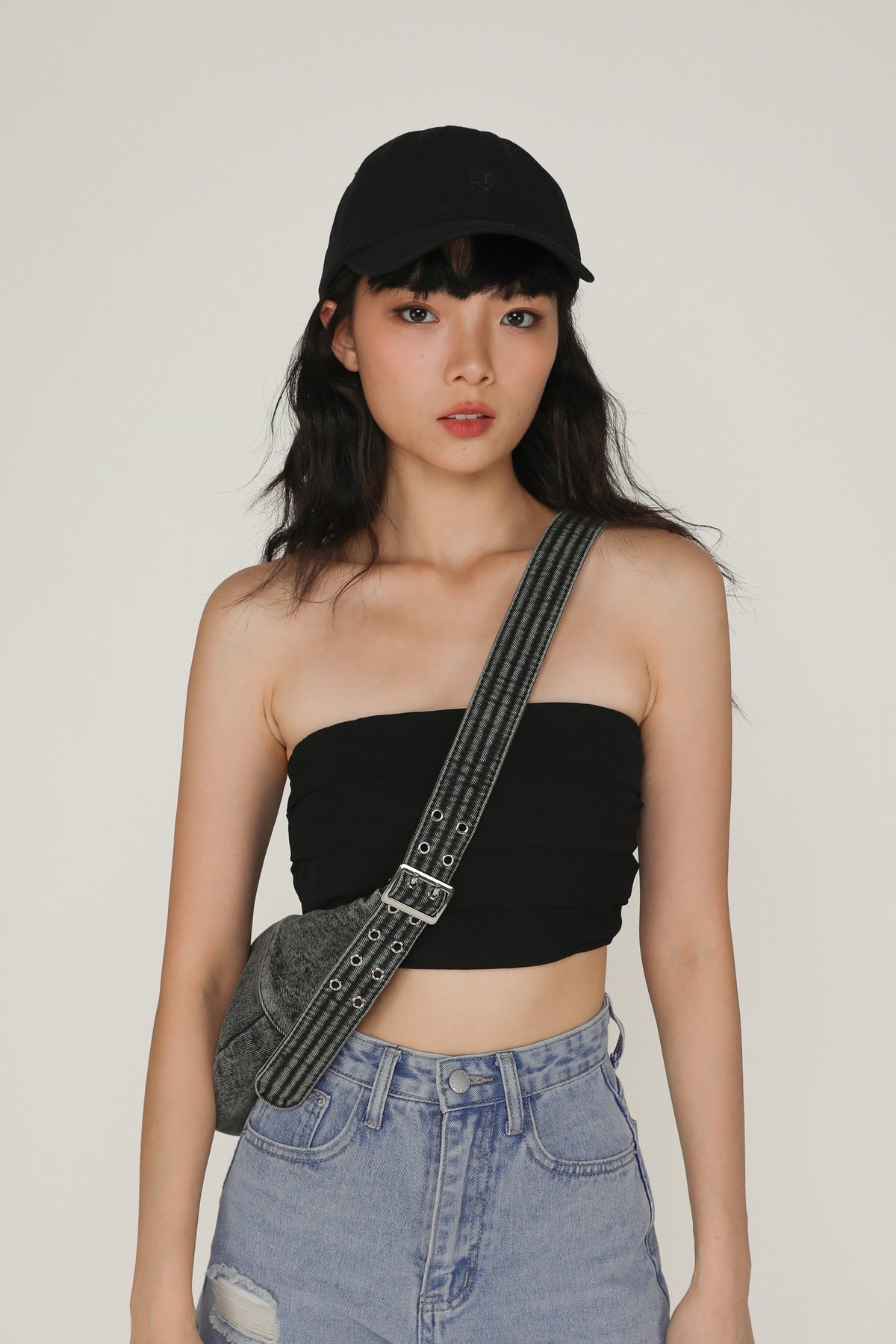 Lizzy Tiered Tube Top (Black)