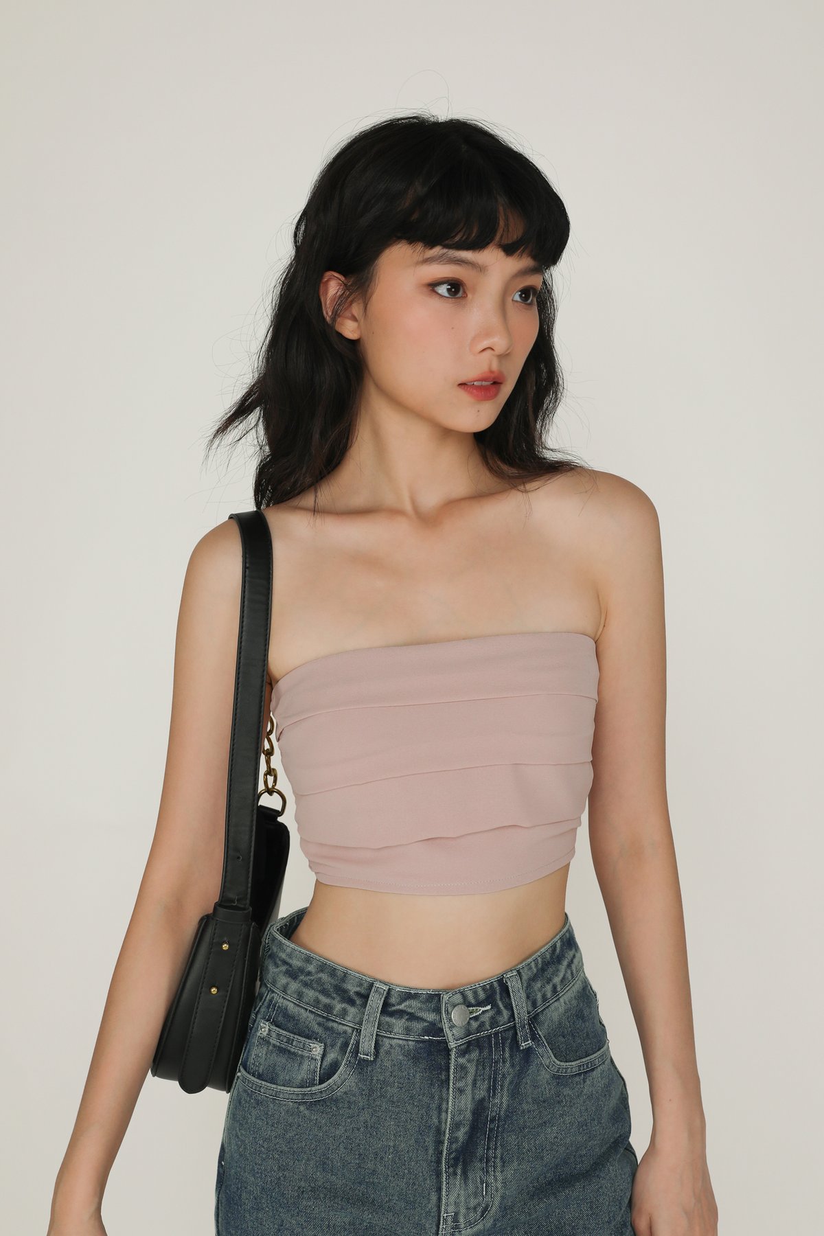 Lizzy Tiered Tube Top (Dusty Pink)