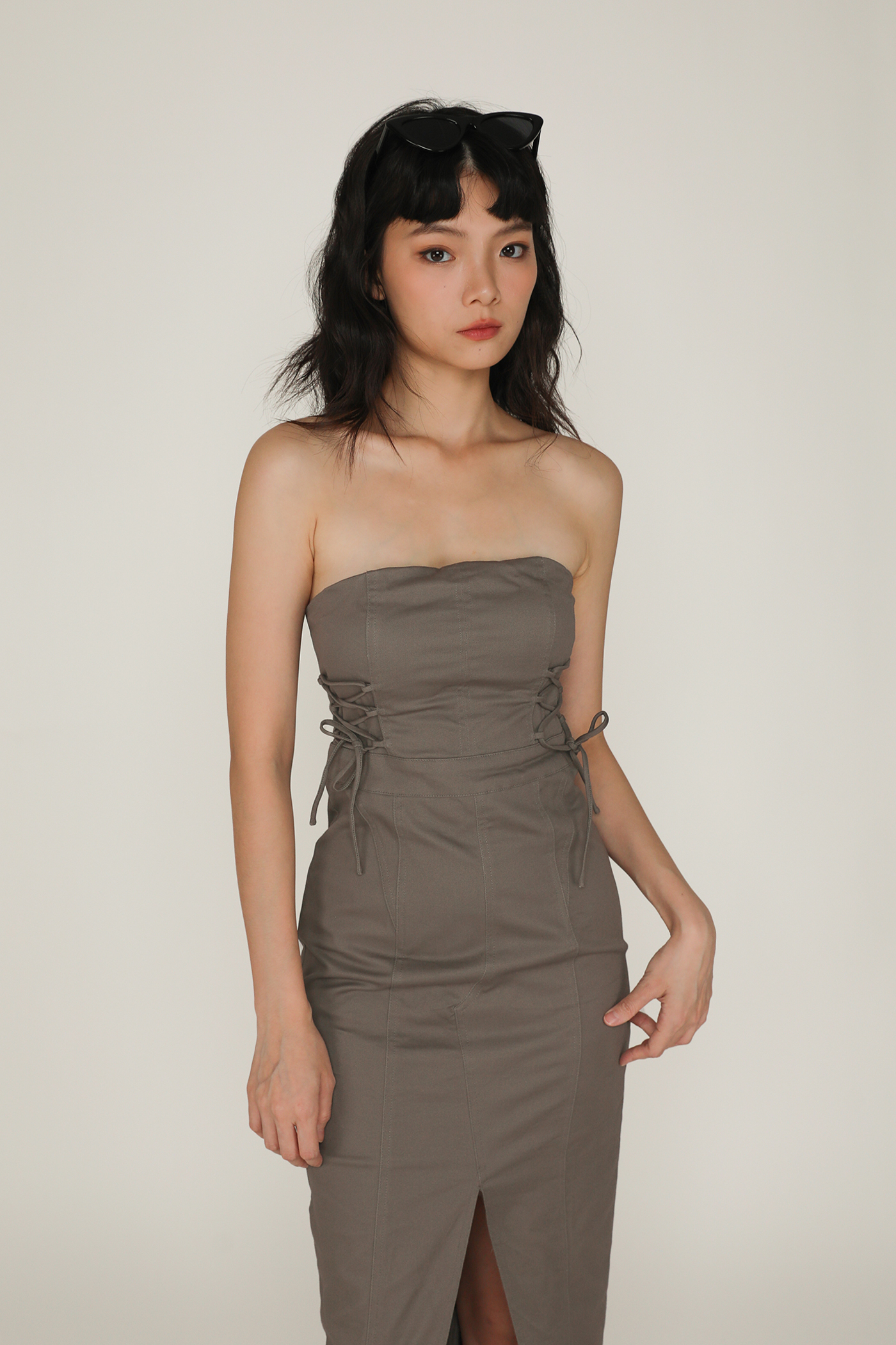 Grey tube dress hotsell