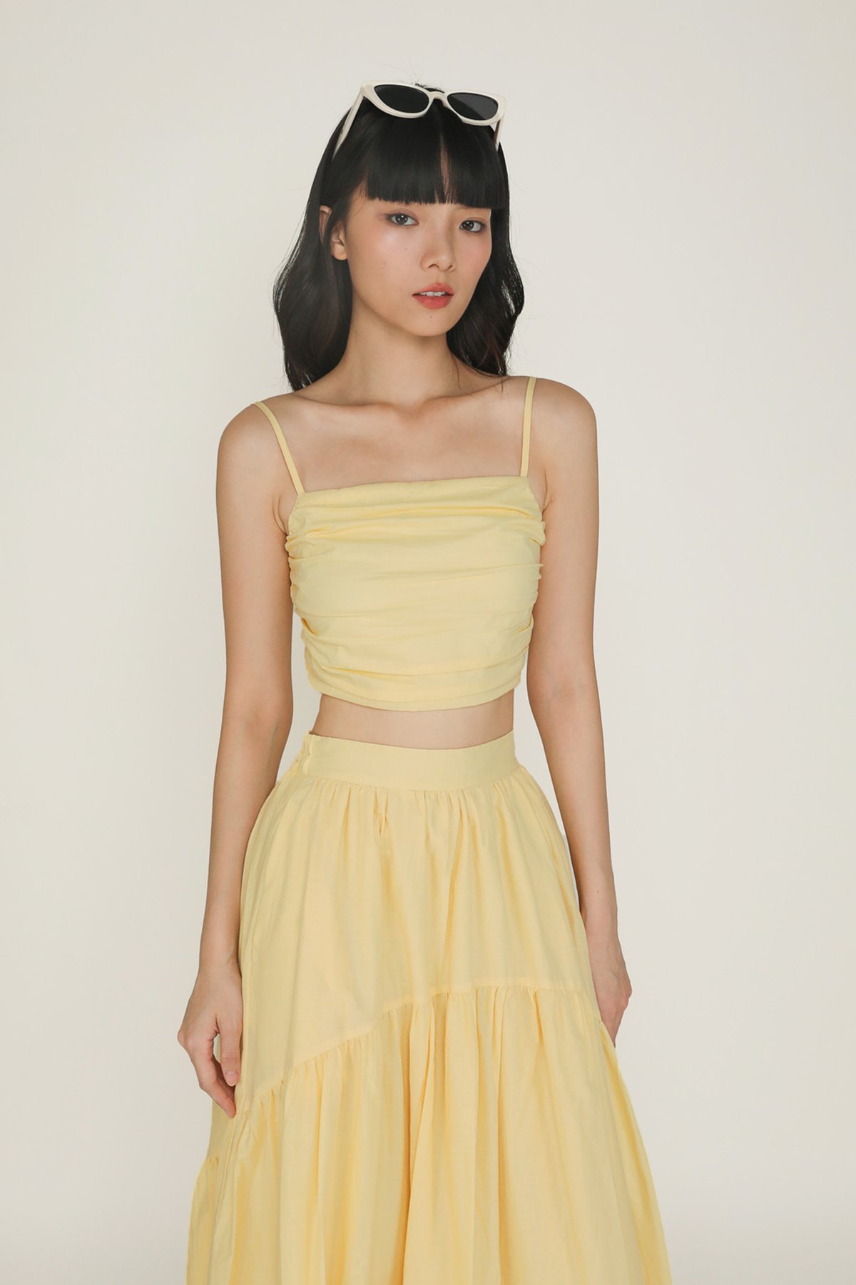 Isabella Tiered Maxi Skirt (Butter)