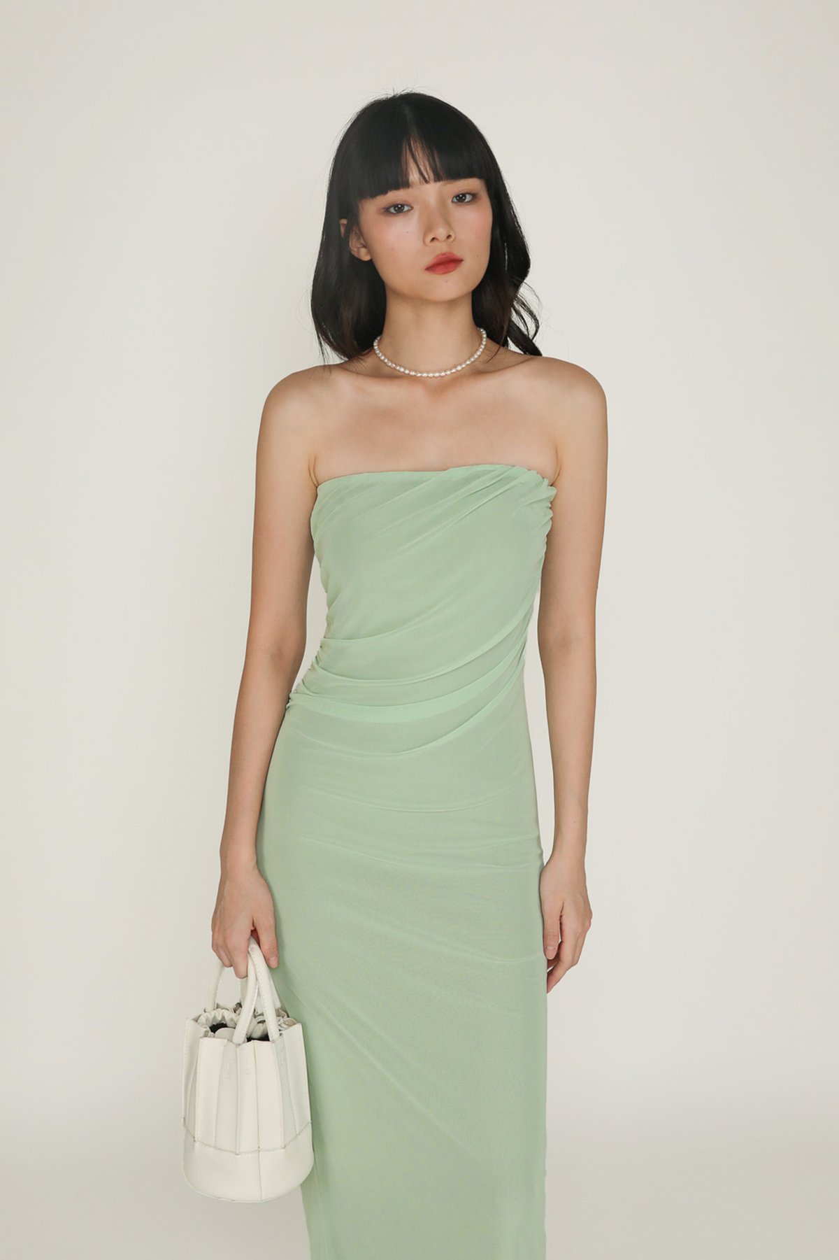 Martina Mesh Tube Padded Dress (Jade)