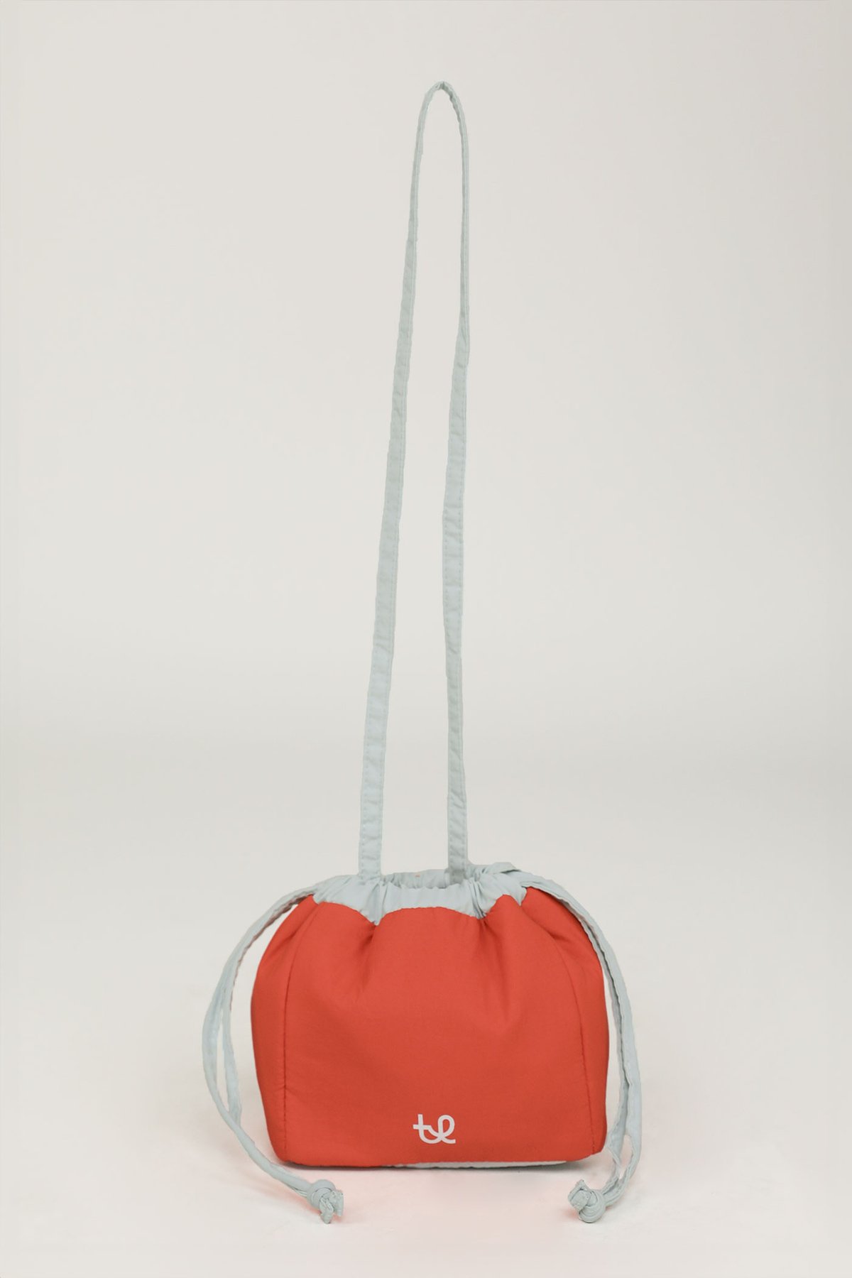 Pouf Contrast Drawstring Mini Bag (Vermillion)