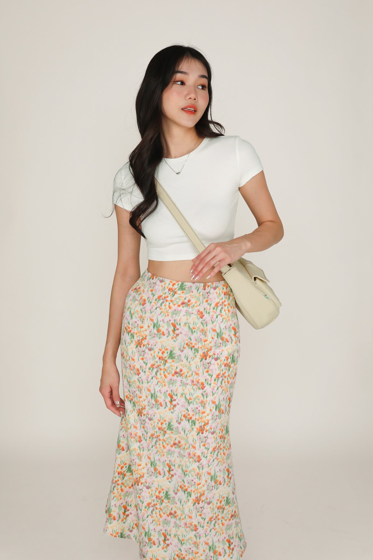 Gloria Fishtail Midi Skirt (Blossom)