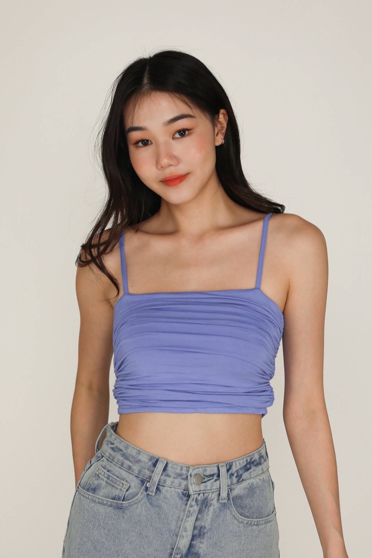 Rohan Ruched Padded Top (Periwinkle)