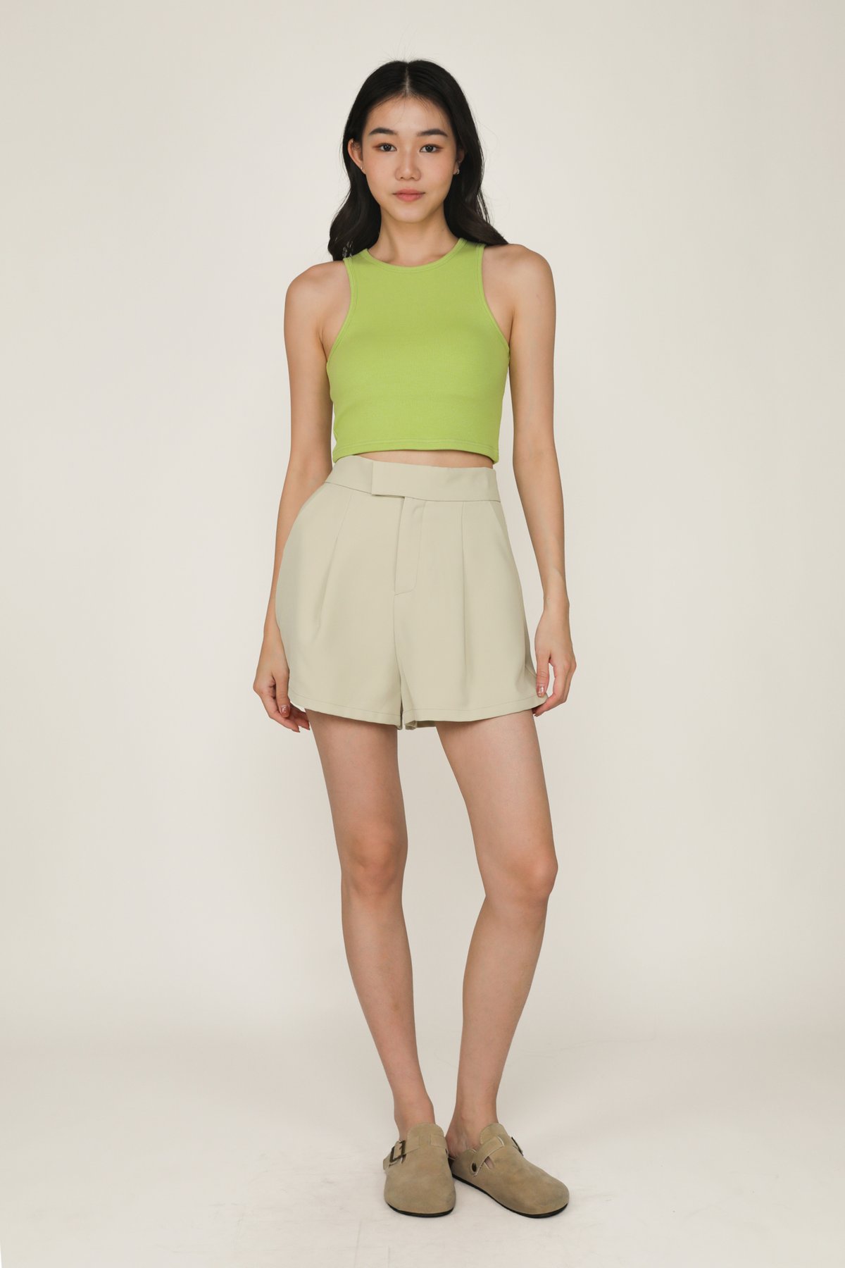 Laurie Racercut Padded Top (Lime)