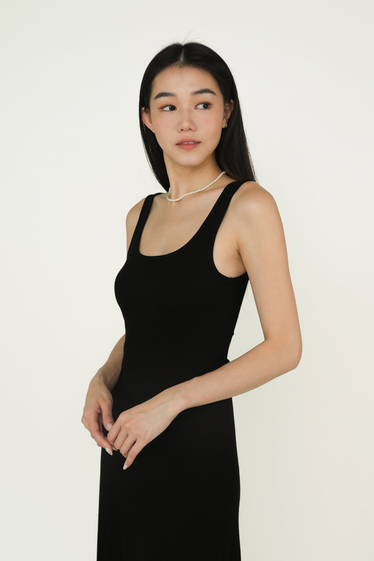 Alva Basic Jersey Maxi Dress (Black)