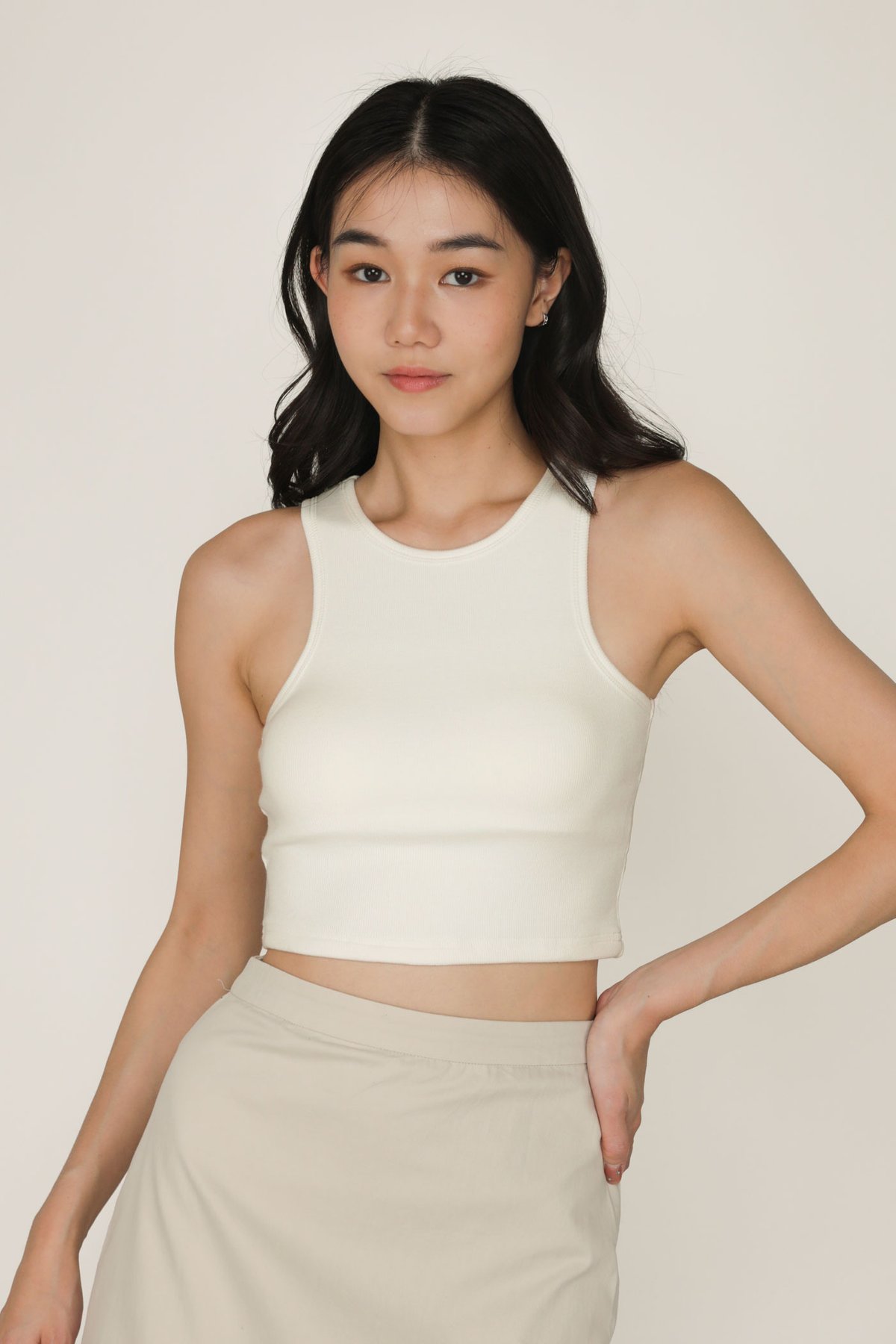 Laurie Racercut Padded Top (White)