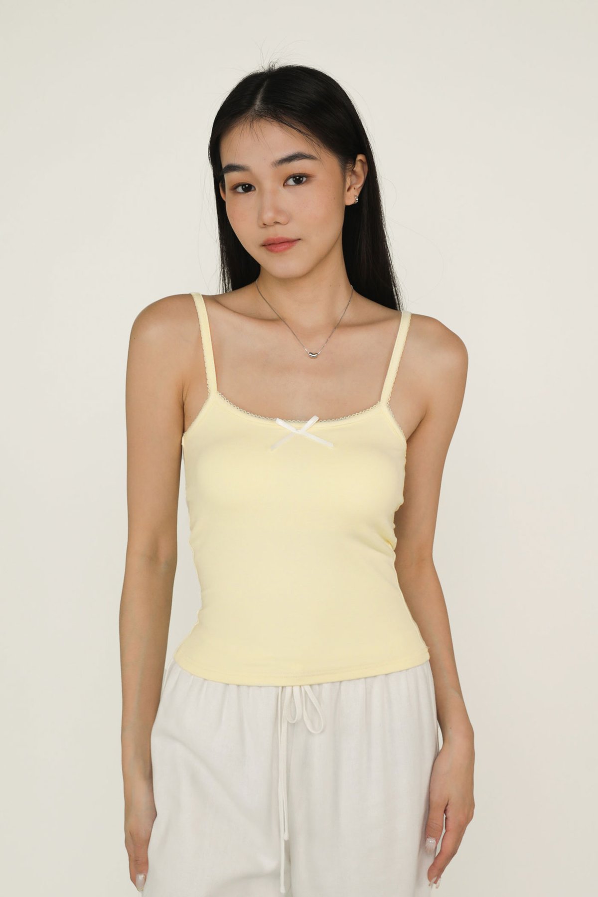 Leith Ribbon Padded Top (Light Butter)