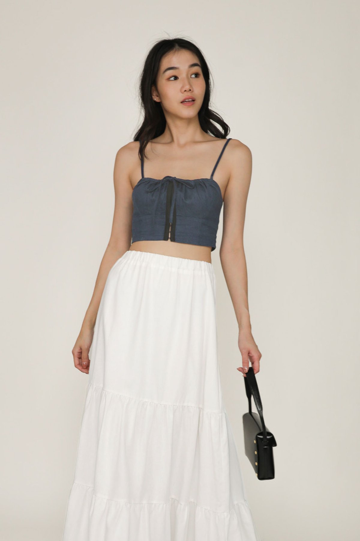 Regular Jardin Tiered Skirt (White)