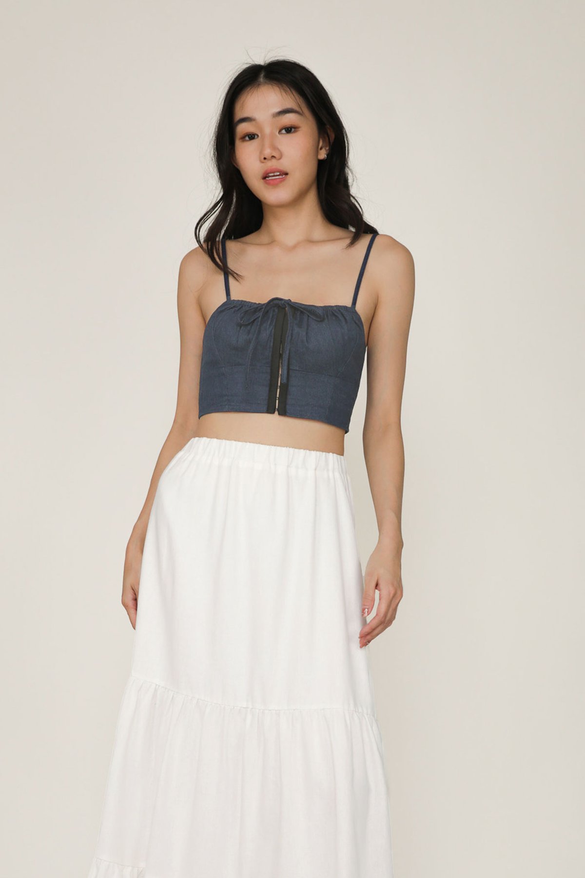 Regular Jardin Tiered Skirt (White)