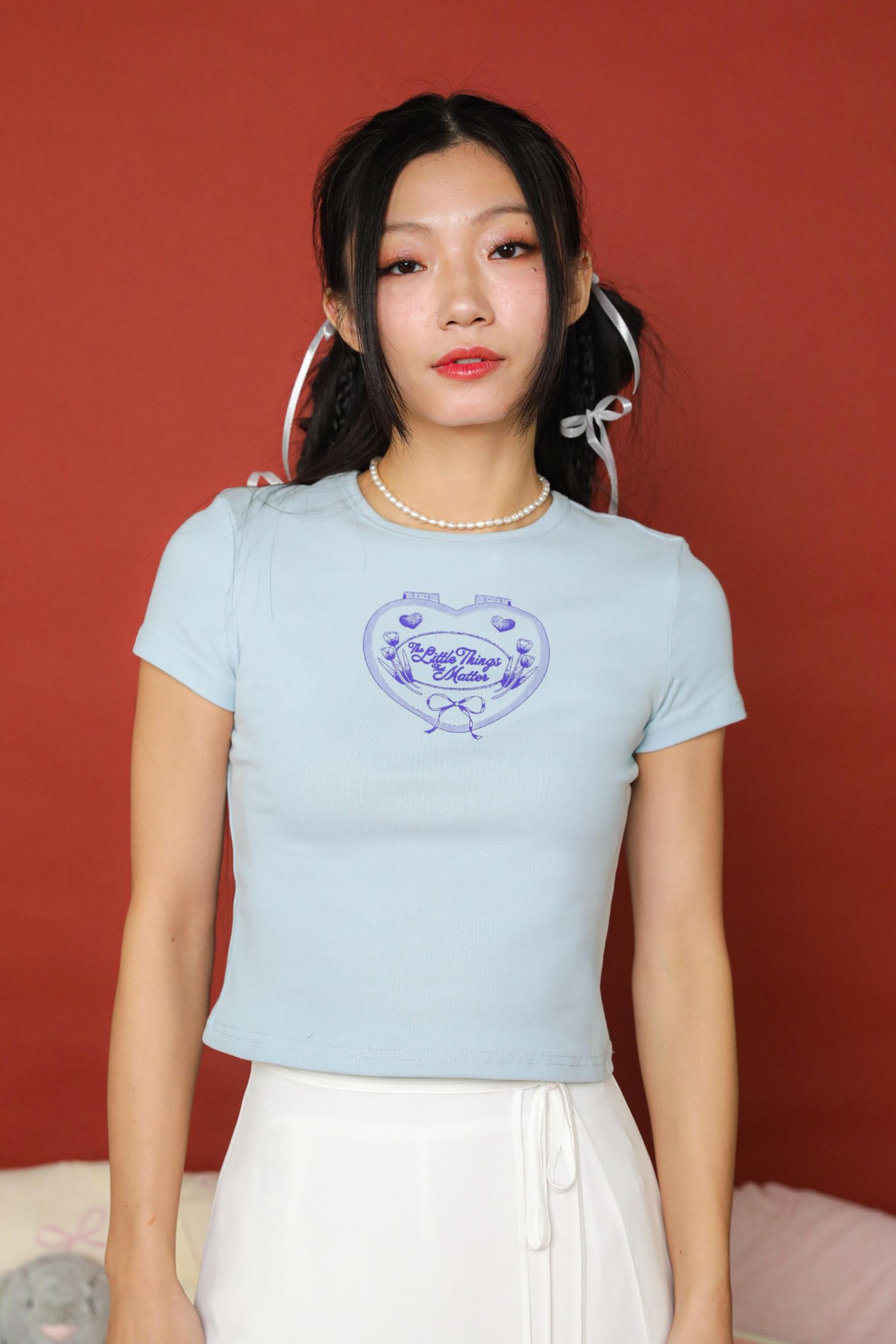 The Little Things That Matter Baby Tee (Baby Blue) The Tinsel Rack