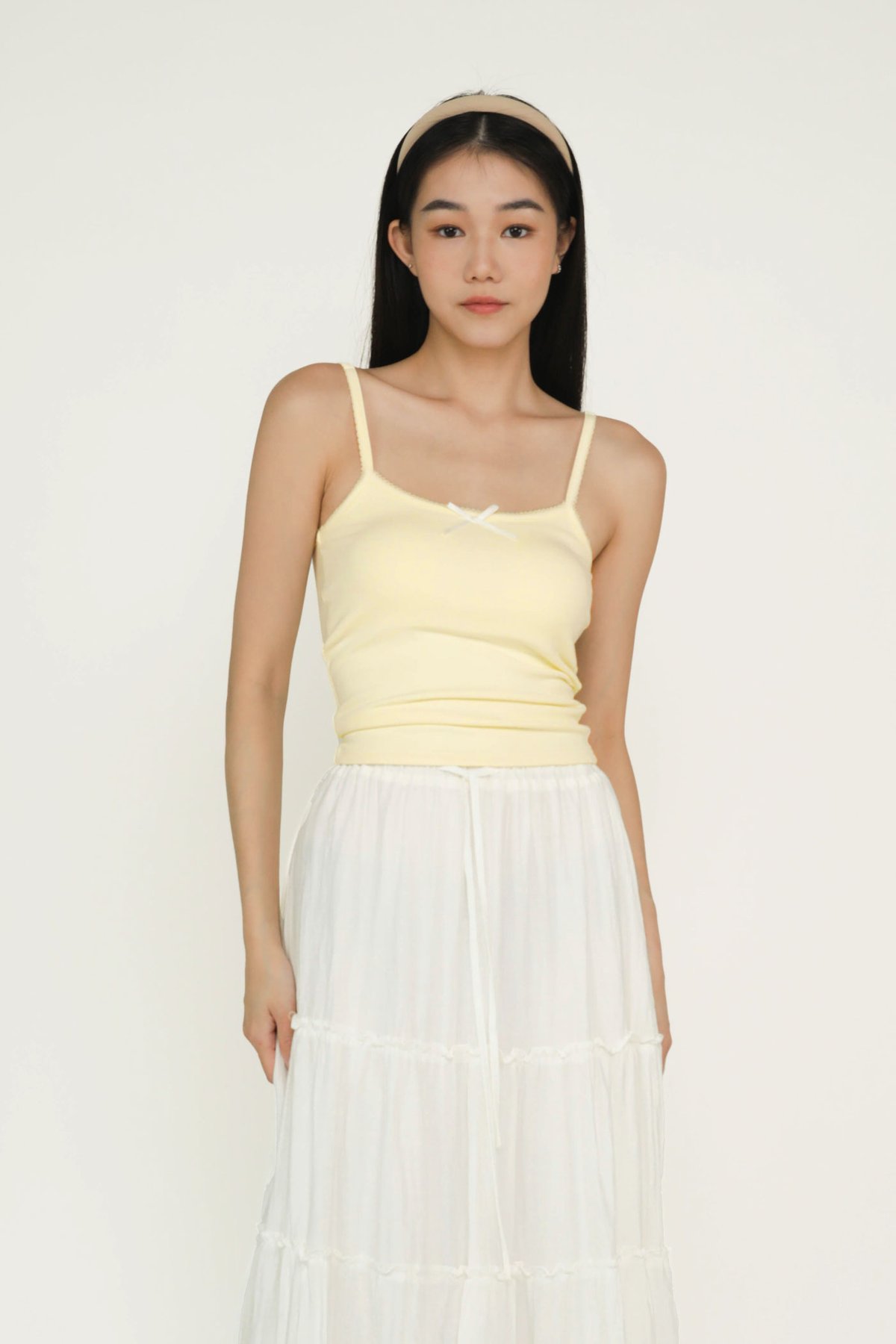 Aniya Frills Tiered Skirt (White)