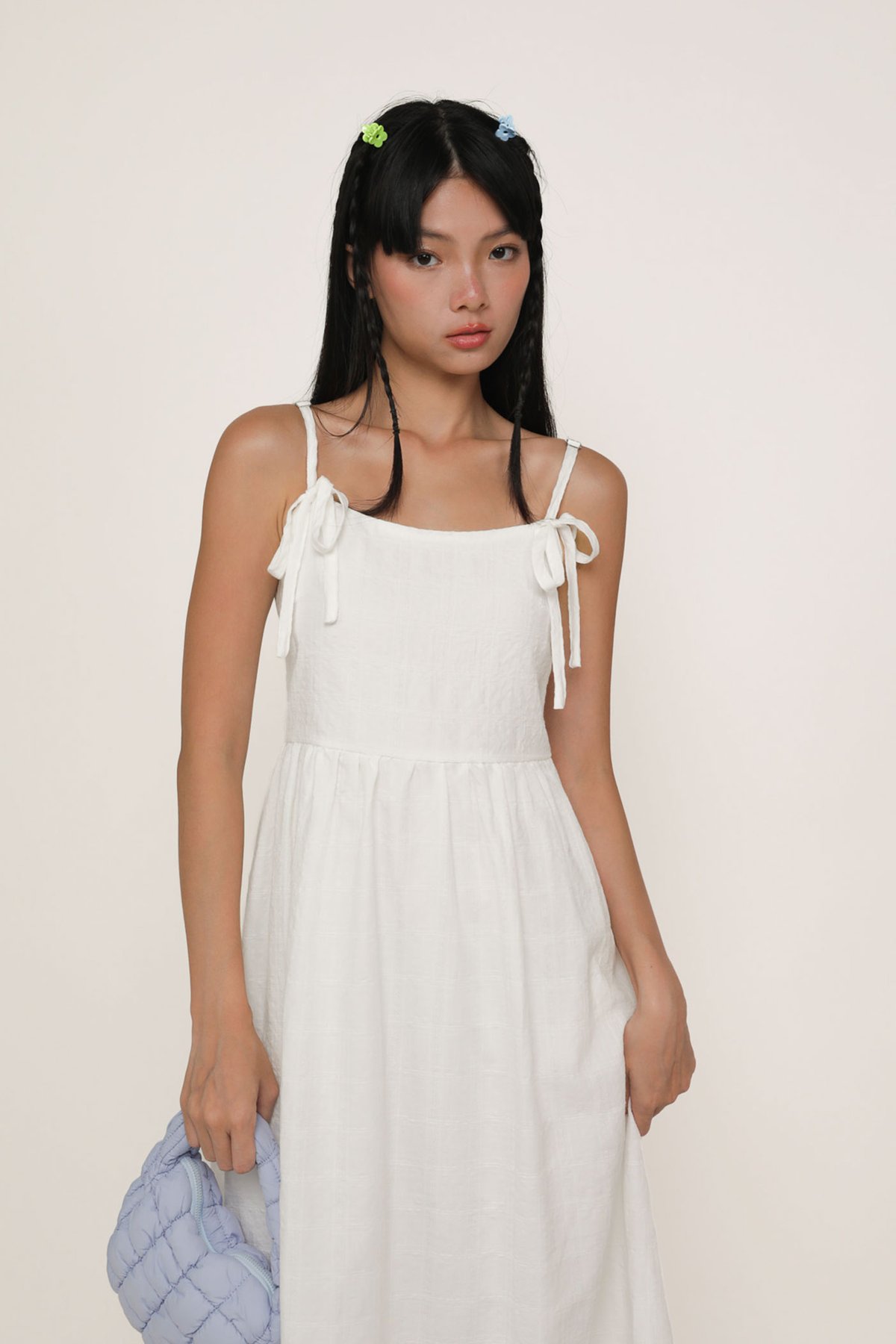Junia Babydoll Maxi Dress (White)