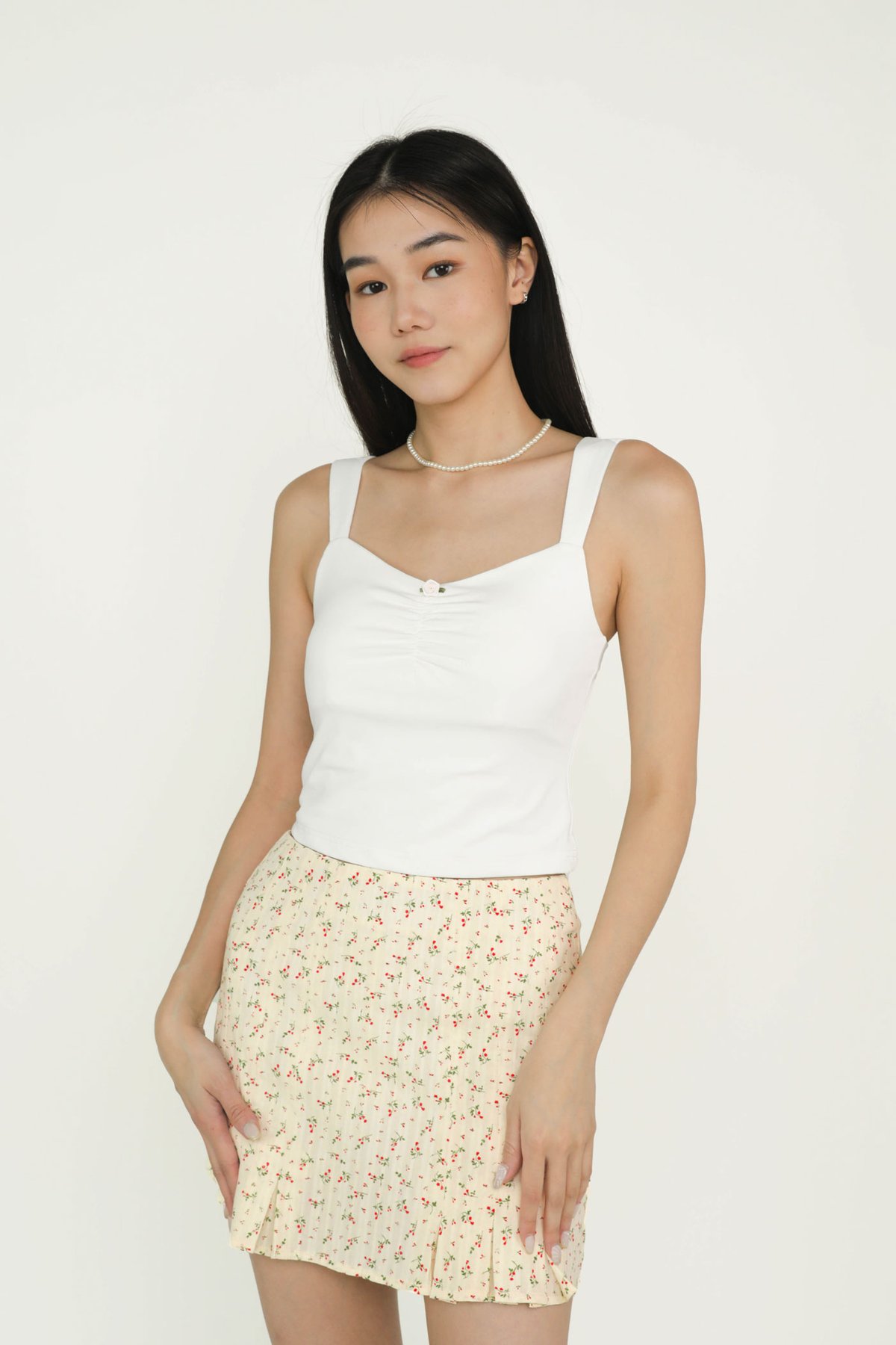 Lia Ruch Front Padded Top (White)