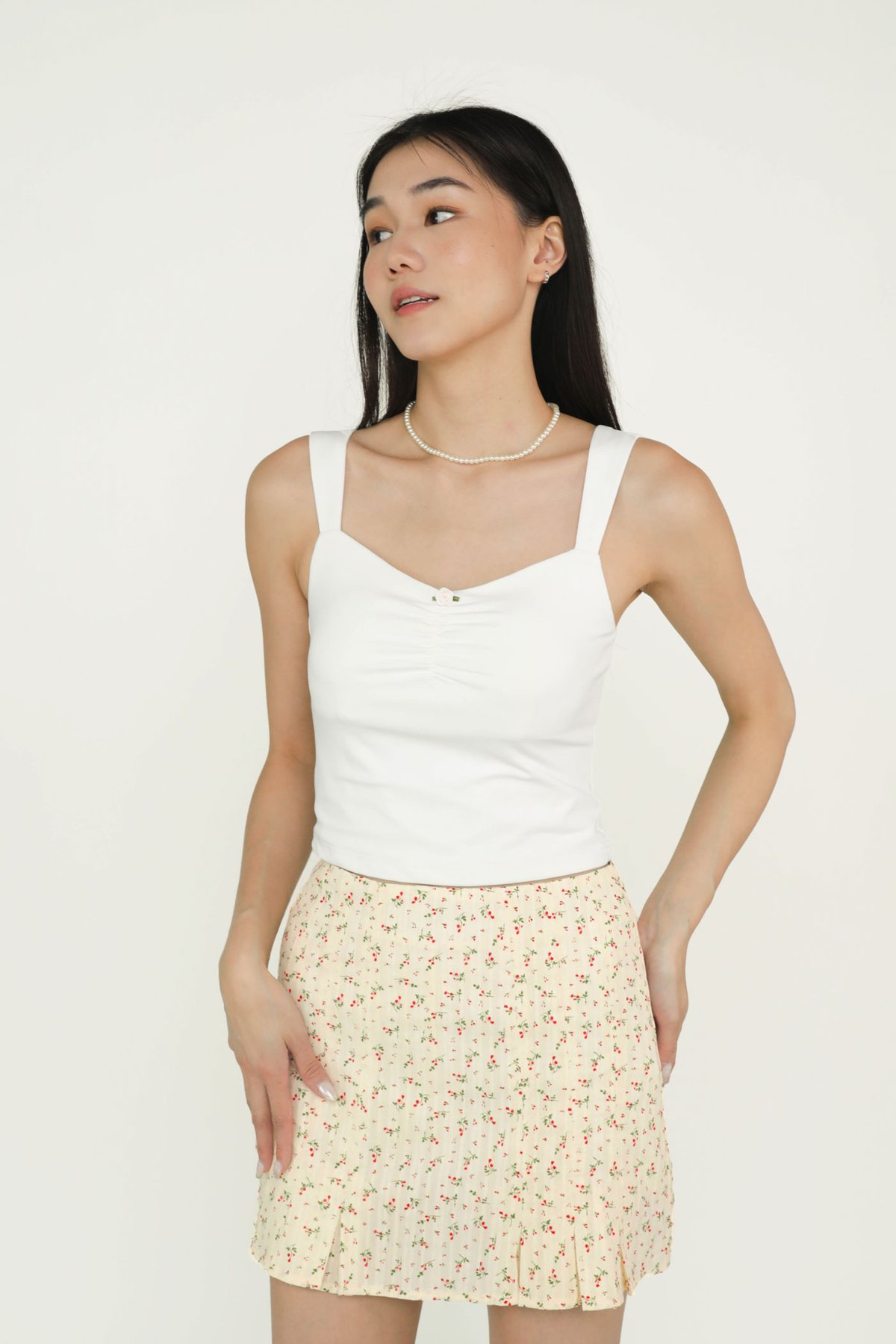 Lia Ruch Front Padded Top (White)